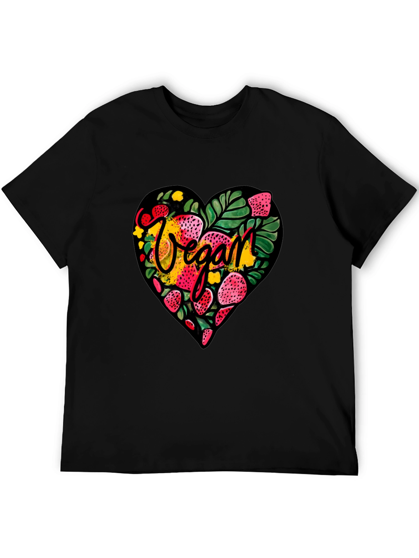 Vegan Strawberry Heart T-Shirt