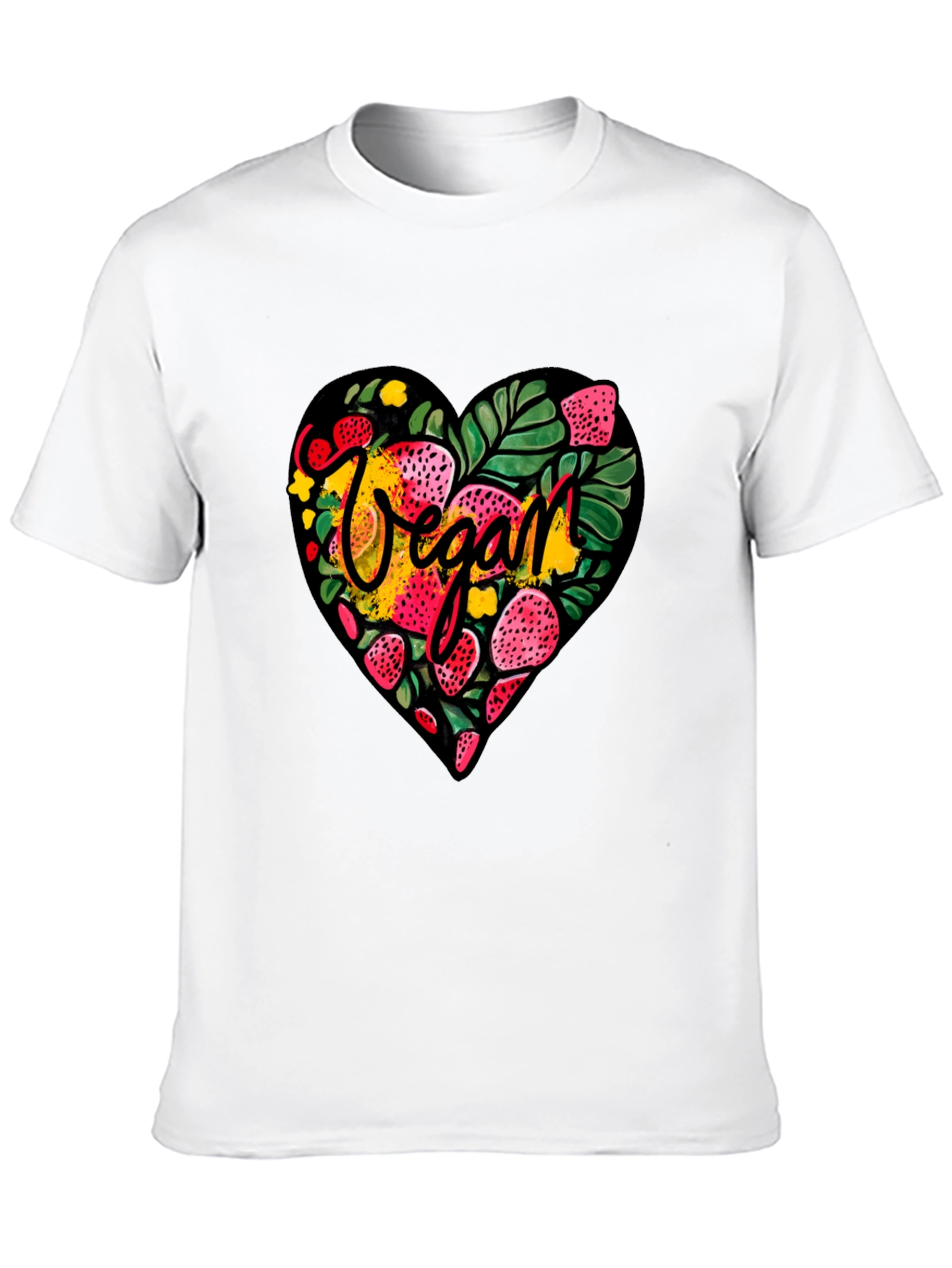 Vegan Strawberry Heart T-Shirt