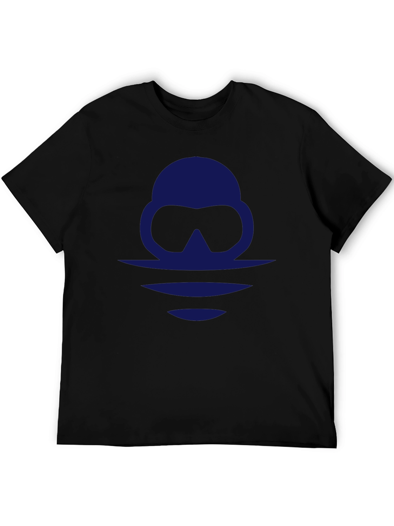 Diver Silhouette Graphic Tee - Black Casual Shirt