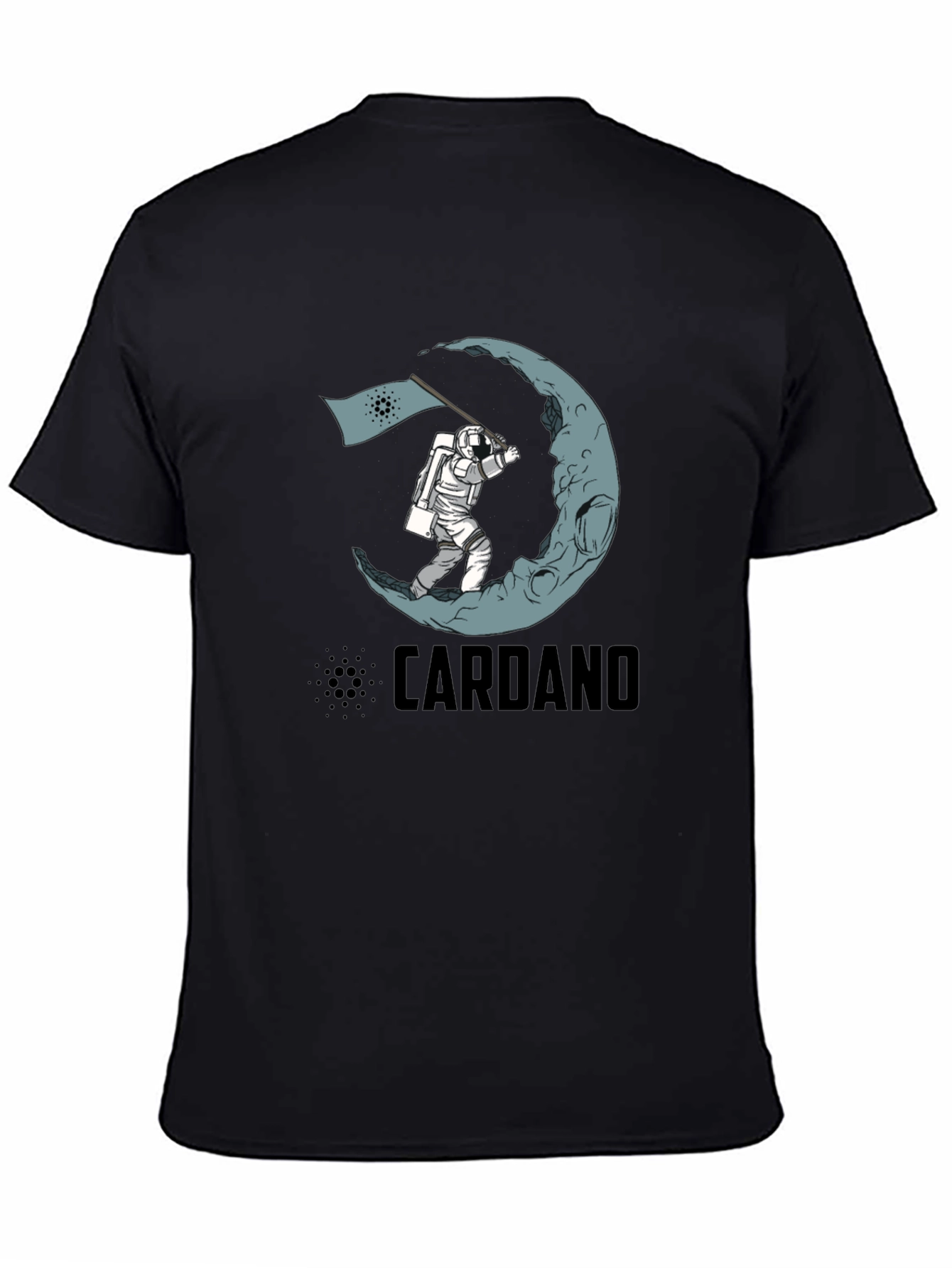 Cardano Moon Landing Black T-Shirt
