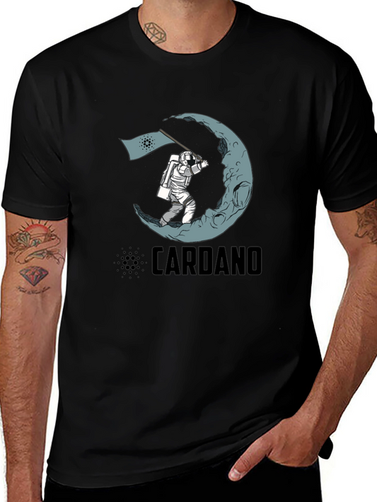 Cardano Moon Landing Black T-Shirt