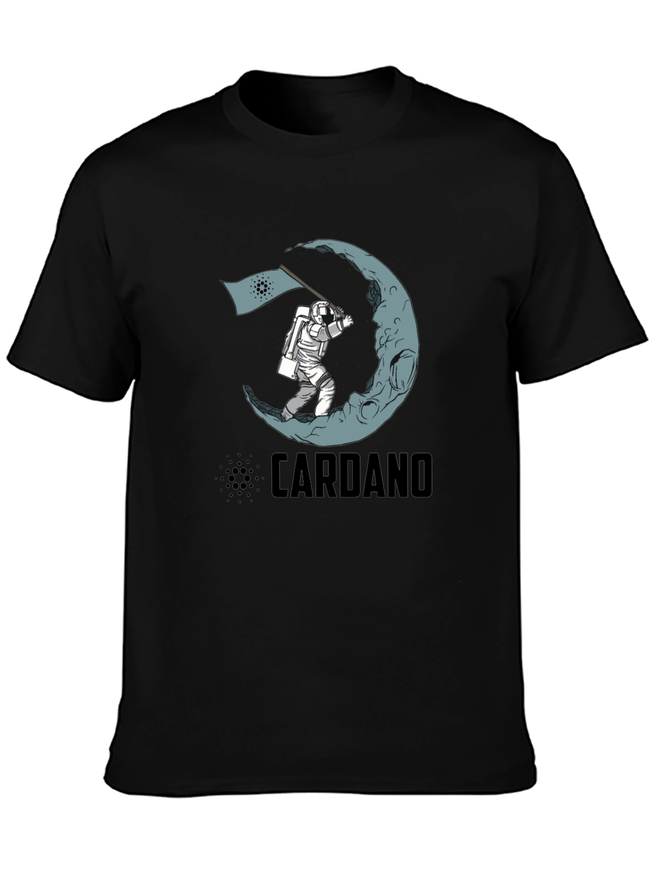 Cardano Moon Landing Black T-Shirt