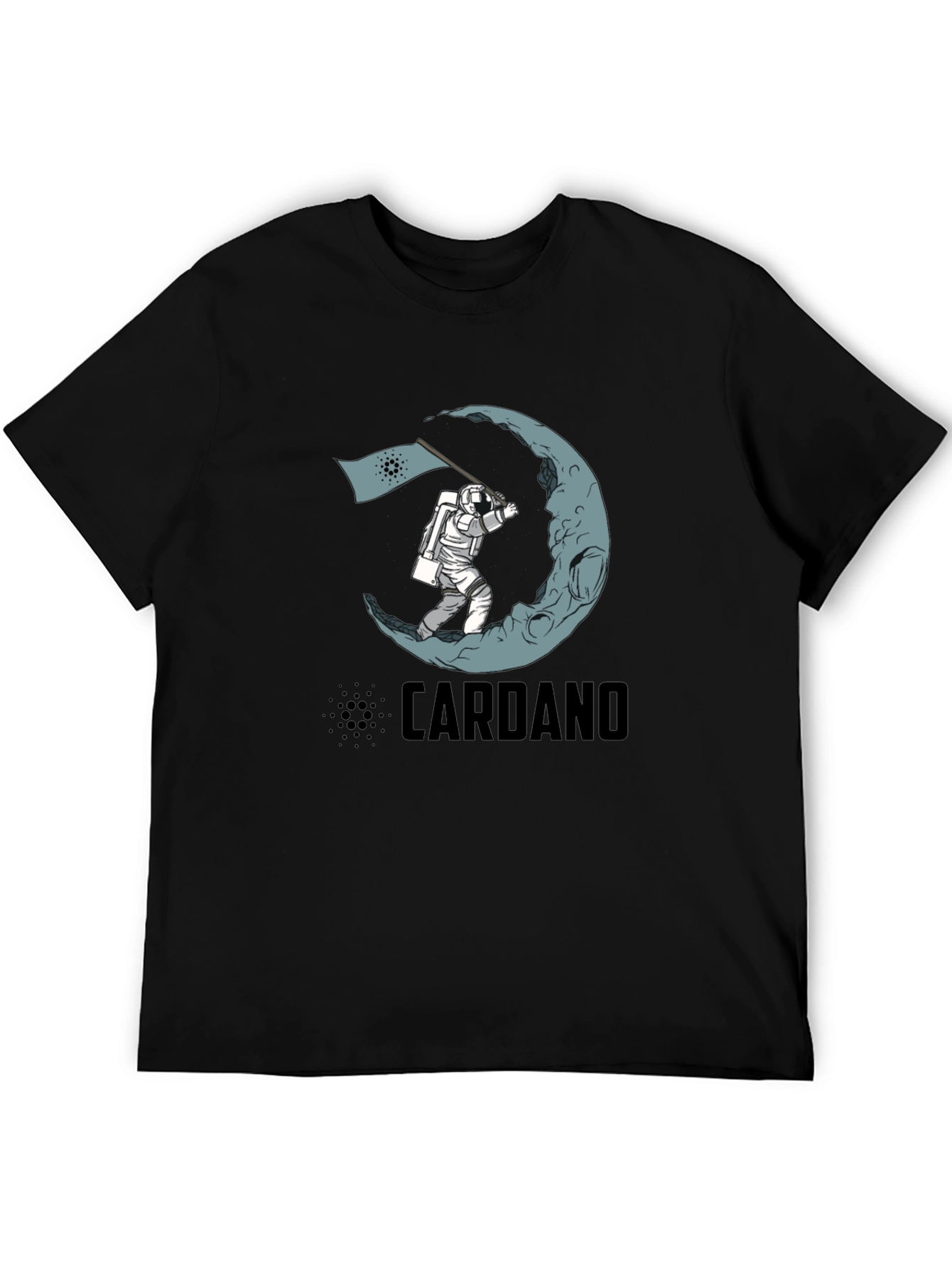 Cardano Moon Landing Black T-Shirt