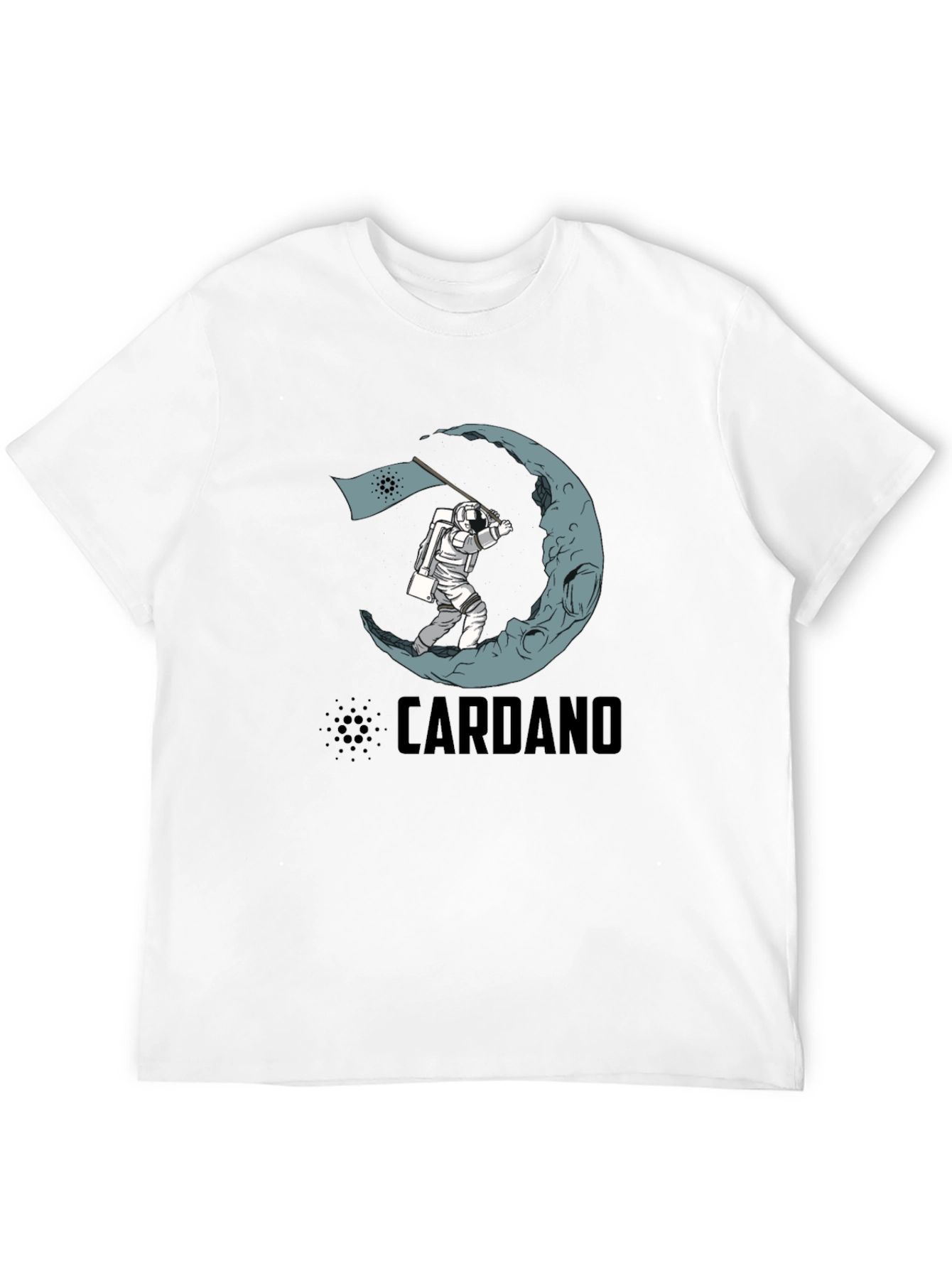 Cardano Moon Landing Black T-Shirt