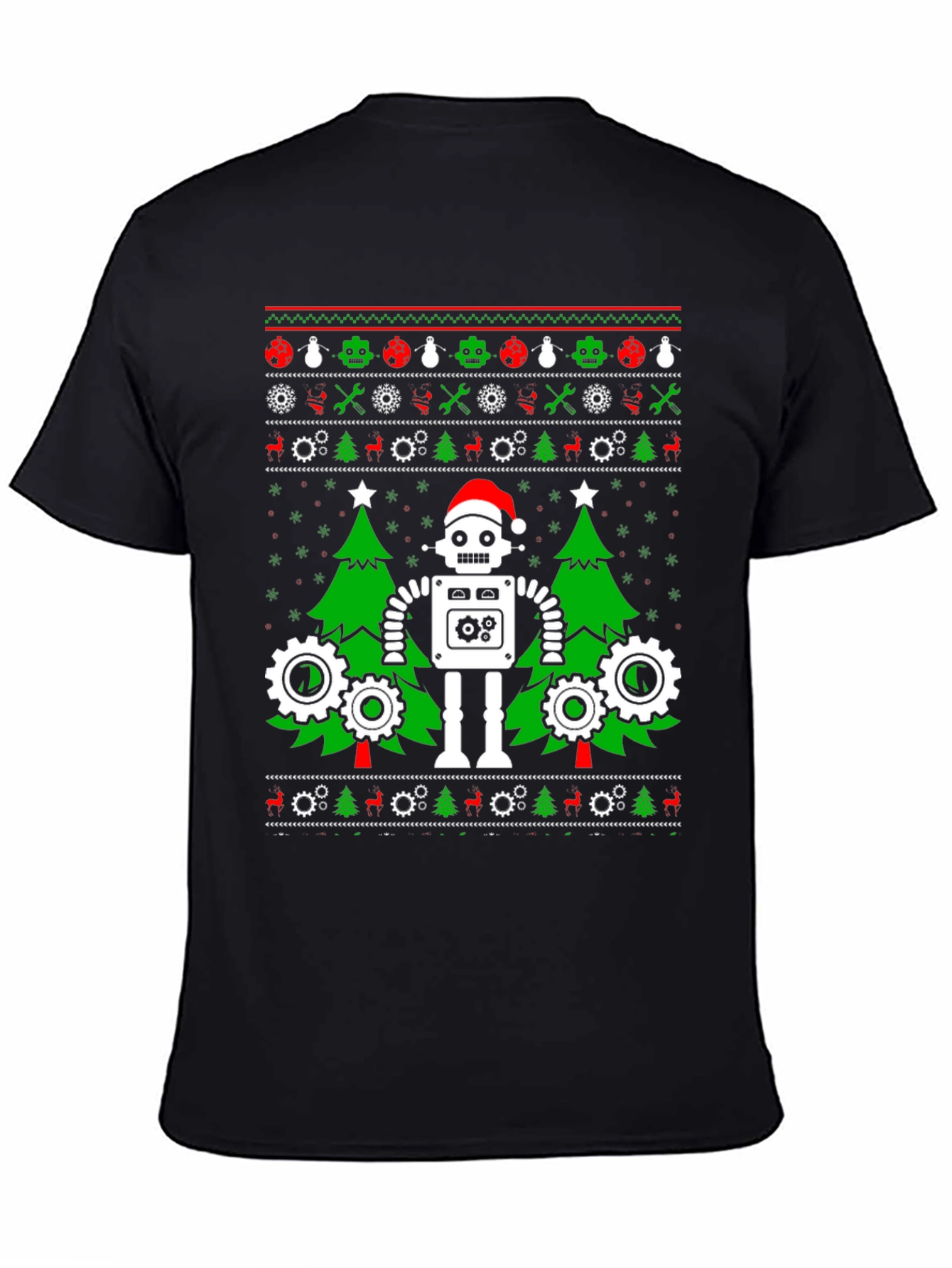 Robot Ugly Christmas Sweater T-Shirt