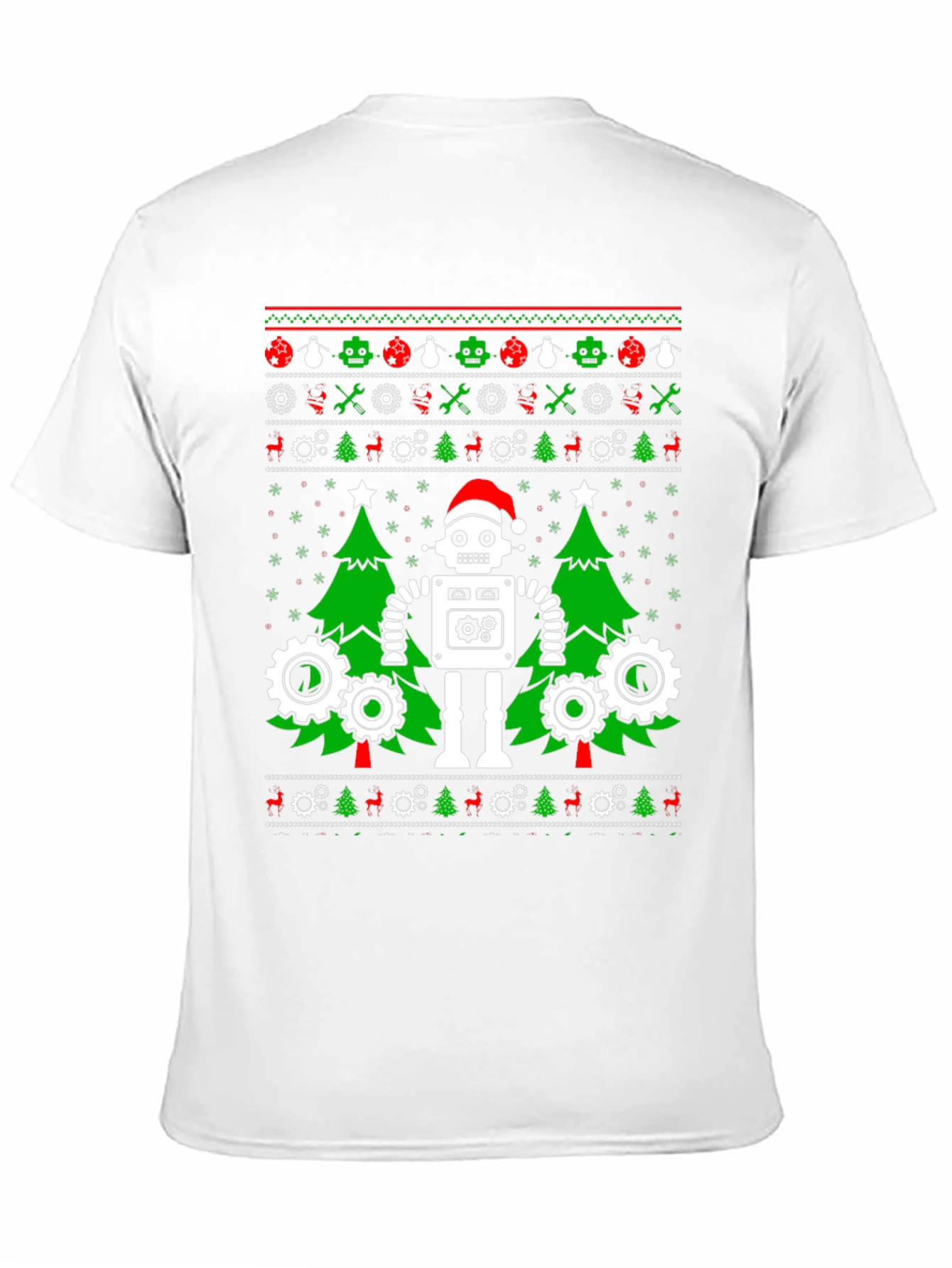 Robot Ugly Christmas Sweater T-Shirt