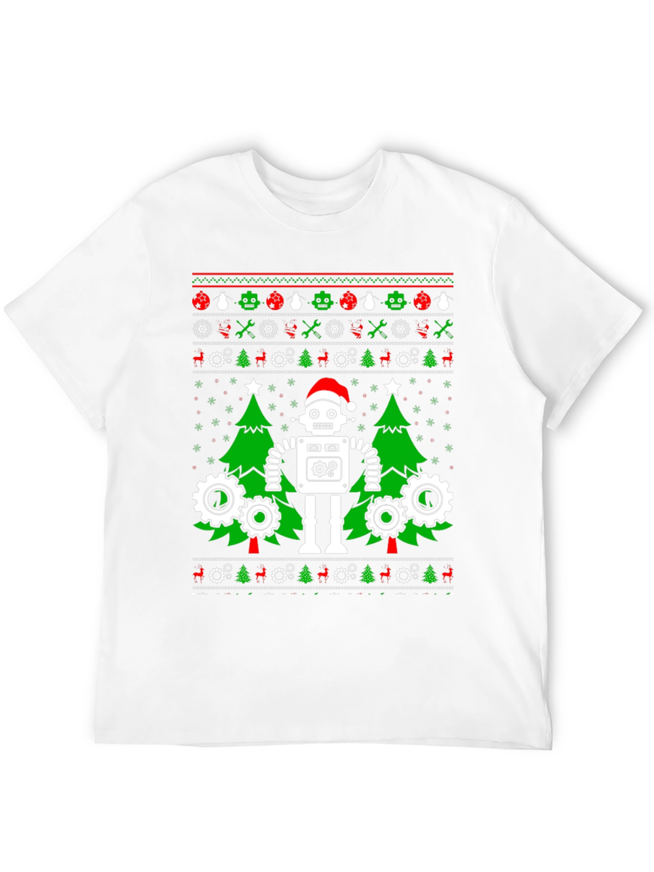 Robot Ugly Christmas Sweater T-Shirt