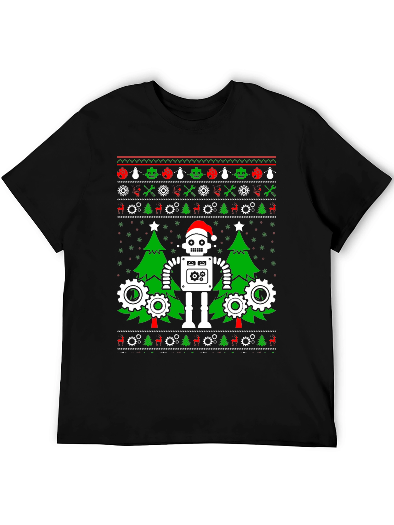 Robot Ugly Christmas Sweater T-Shirt