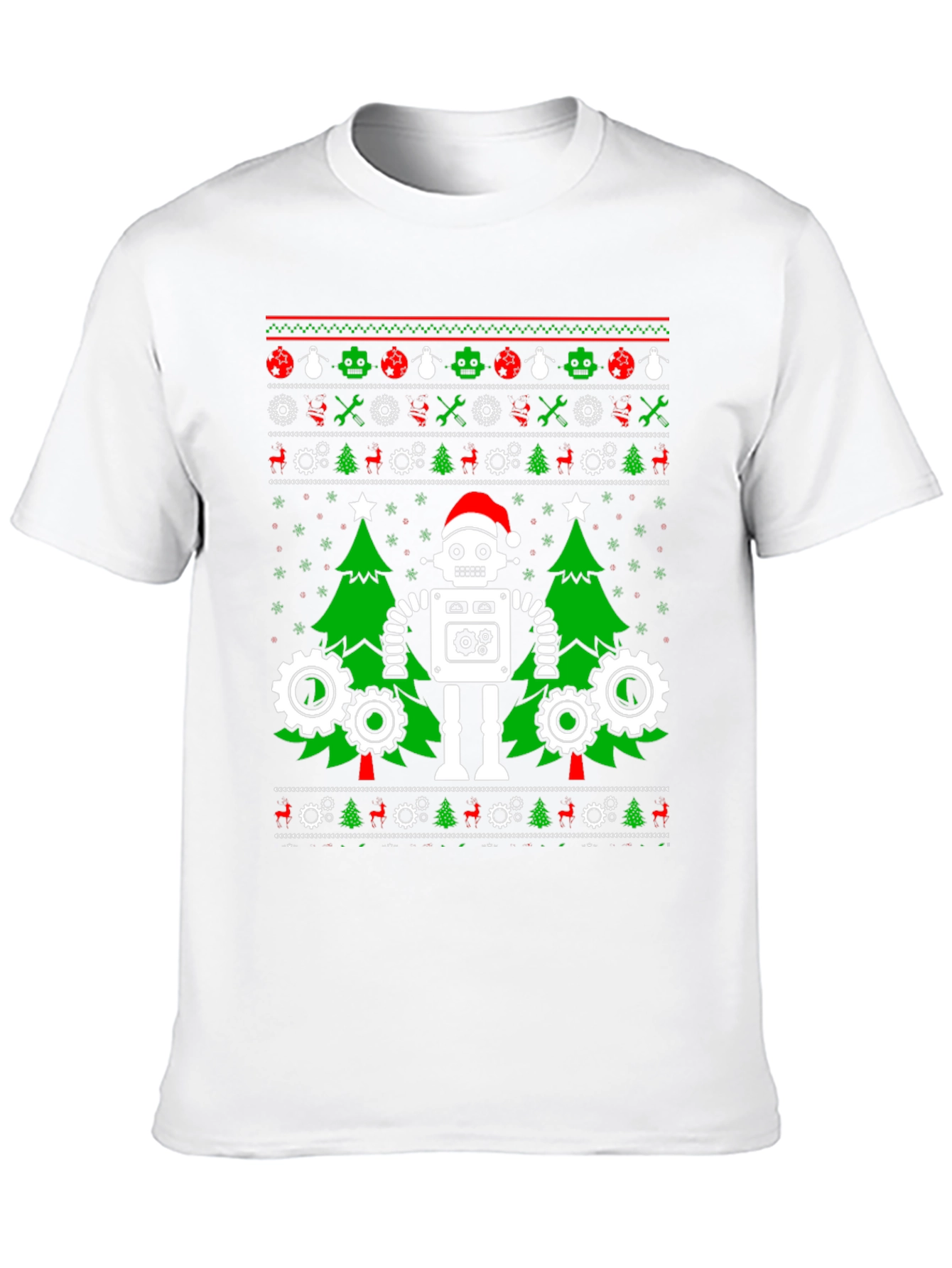Robot Ugly Christmas Sweater T-Shirt