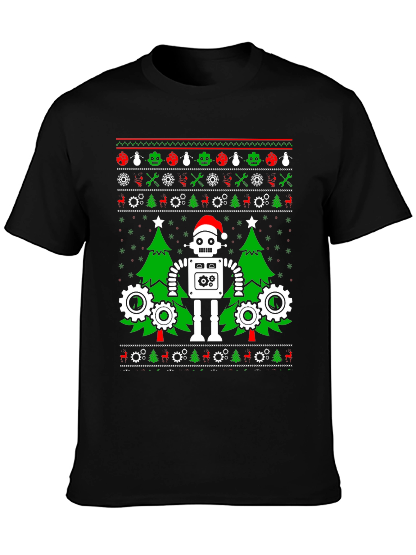 Robot Ugly Christmas Sweater T-Shirt
