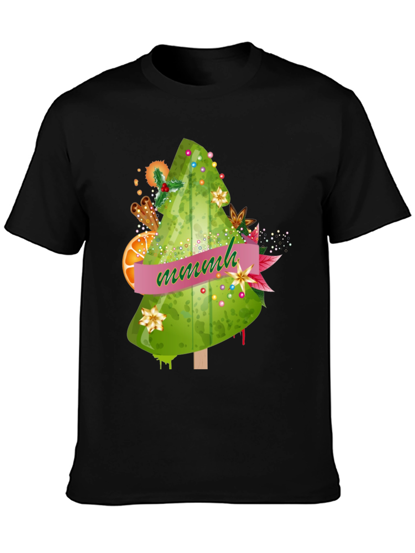 Festive Christmas Tree T-Shirt - Mmmh Holiday Tee