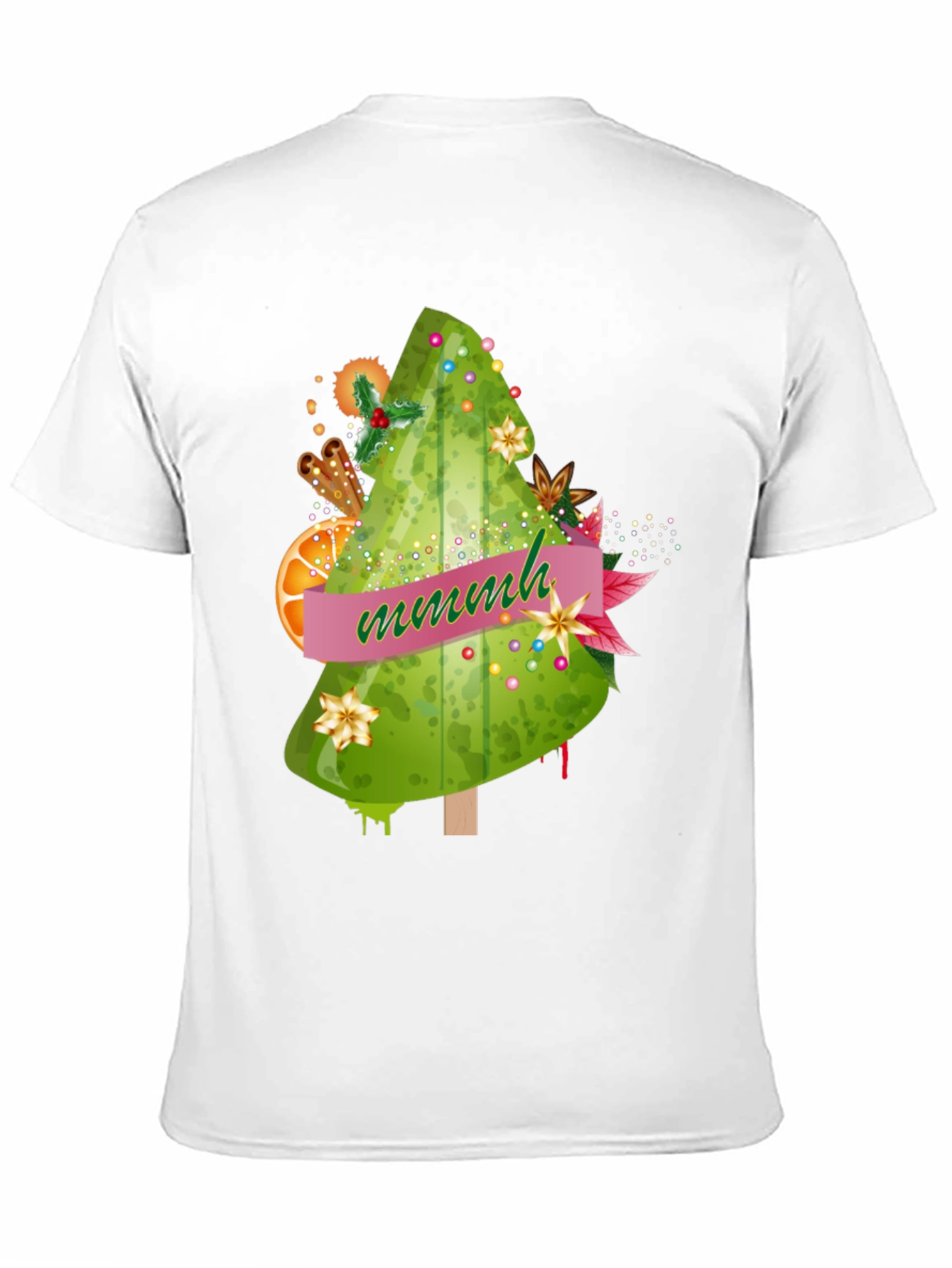 Festive Christmas Tree T-Shirt - Mmmh Holiday Tee