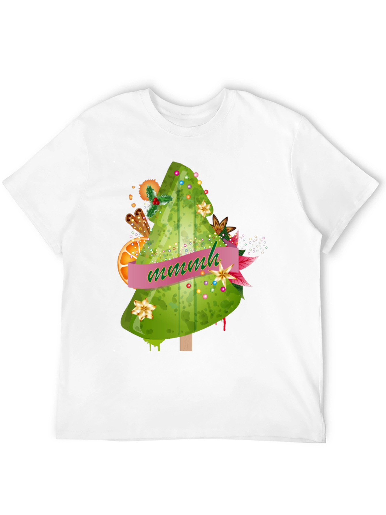 Festive Christmas Tree T-Shirt - Mmmh Holiday Tee