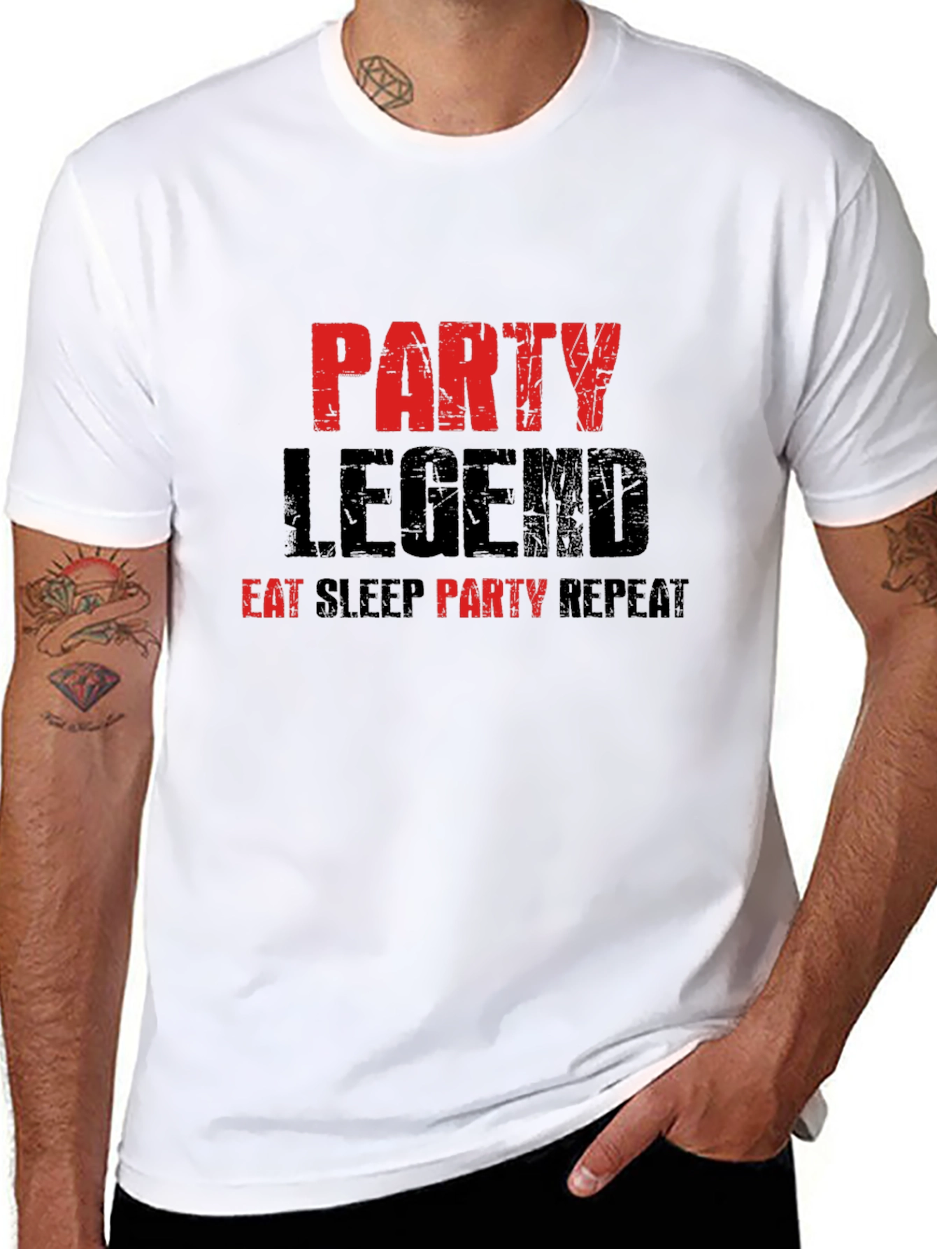 Party Legend Graphic Tee - Eat Sleep Party Repeat