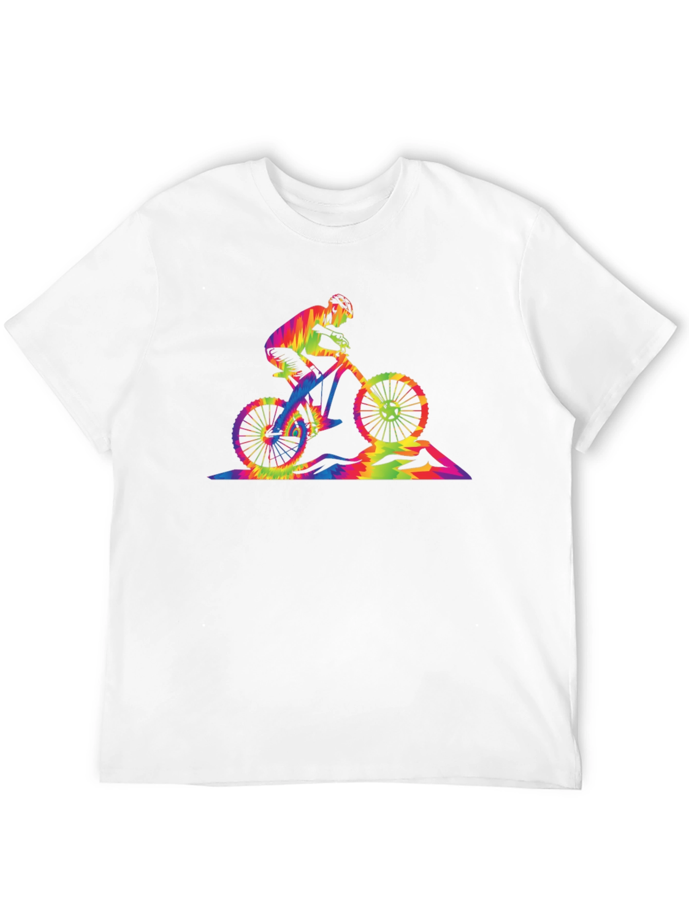 Mountain Biker Graphic Tee - Black Cotton T-Shirt