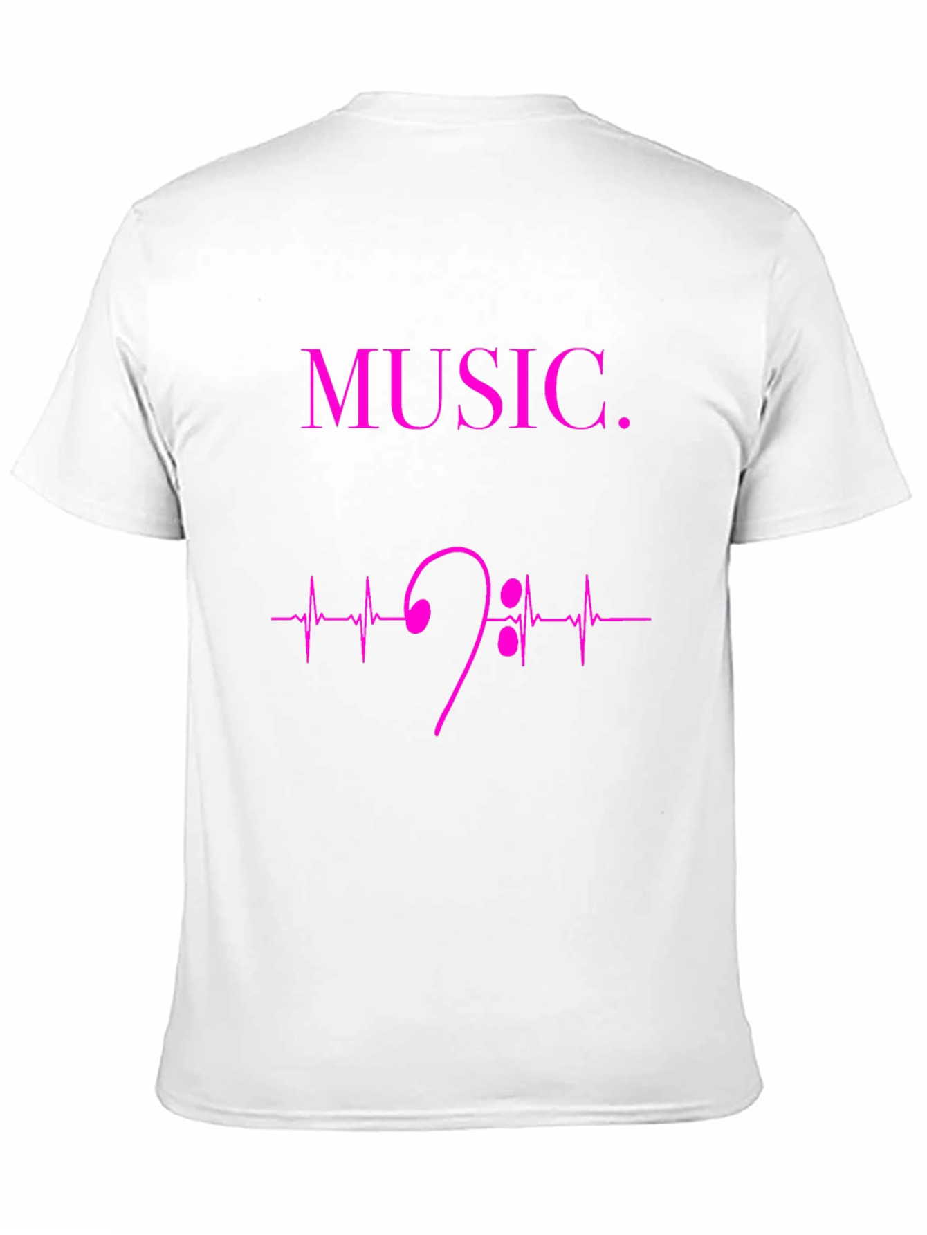 Music Heartbeat Bass Clef Graphic Tee