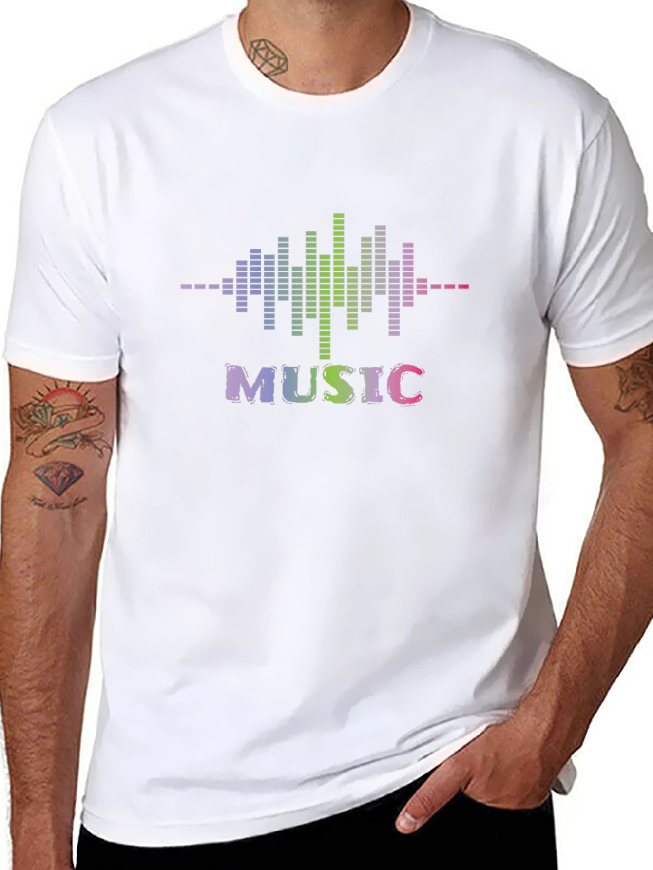 Music Spectrum T-Shirt - Black Graphic Tee