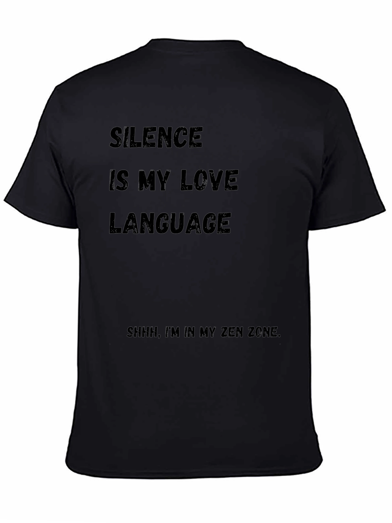 Silence is My Love Language Black Graphic Tee