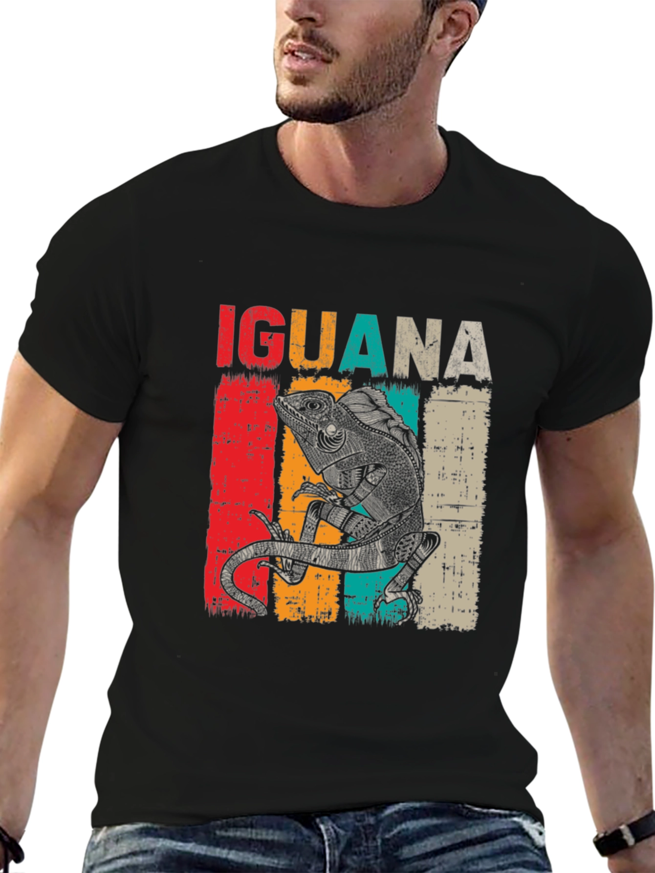 Iguana Graphic Tee - Retro Lizard Lover T-Shirt