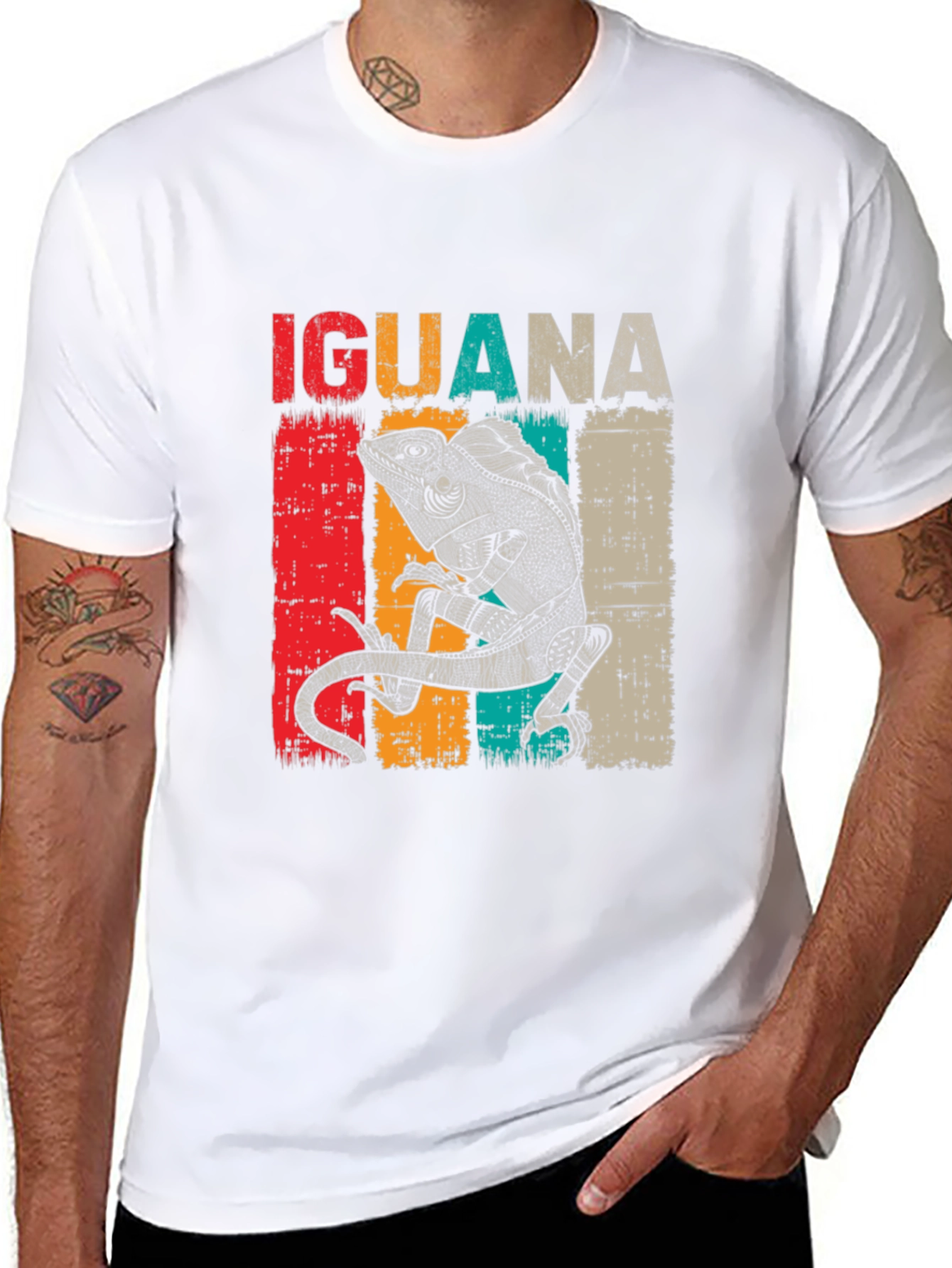 Iguana Graphic Tee - Retro Lizard Lover T-Shirt