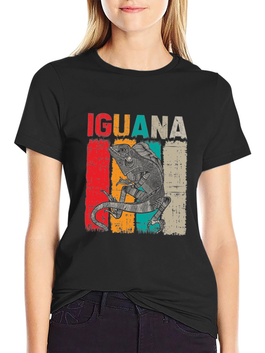 Iguana Graphic Tee - Retro Lizard Lover T-Shirt