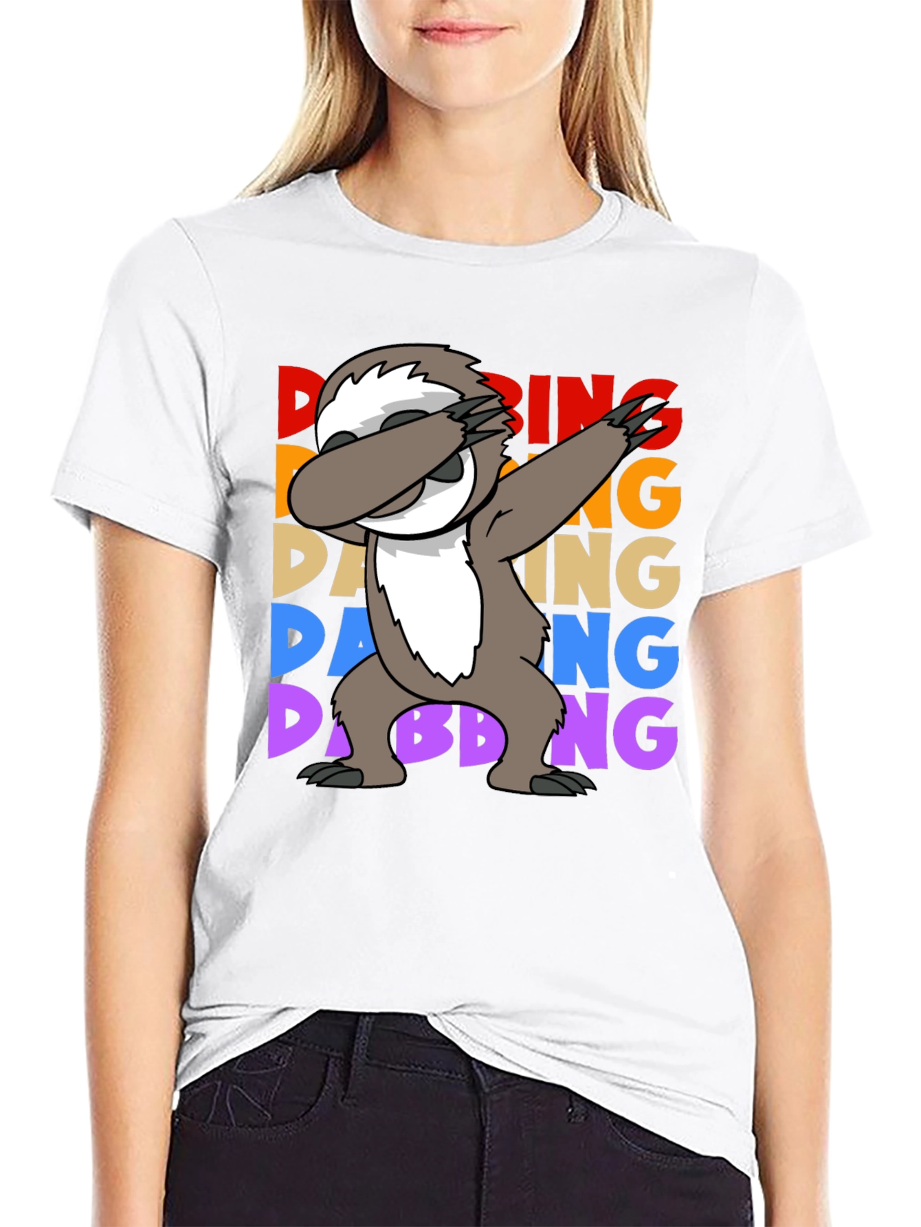 Dabbing Sloth Graphic Tee - Funny Sloth Lover Shirt