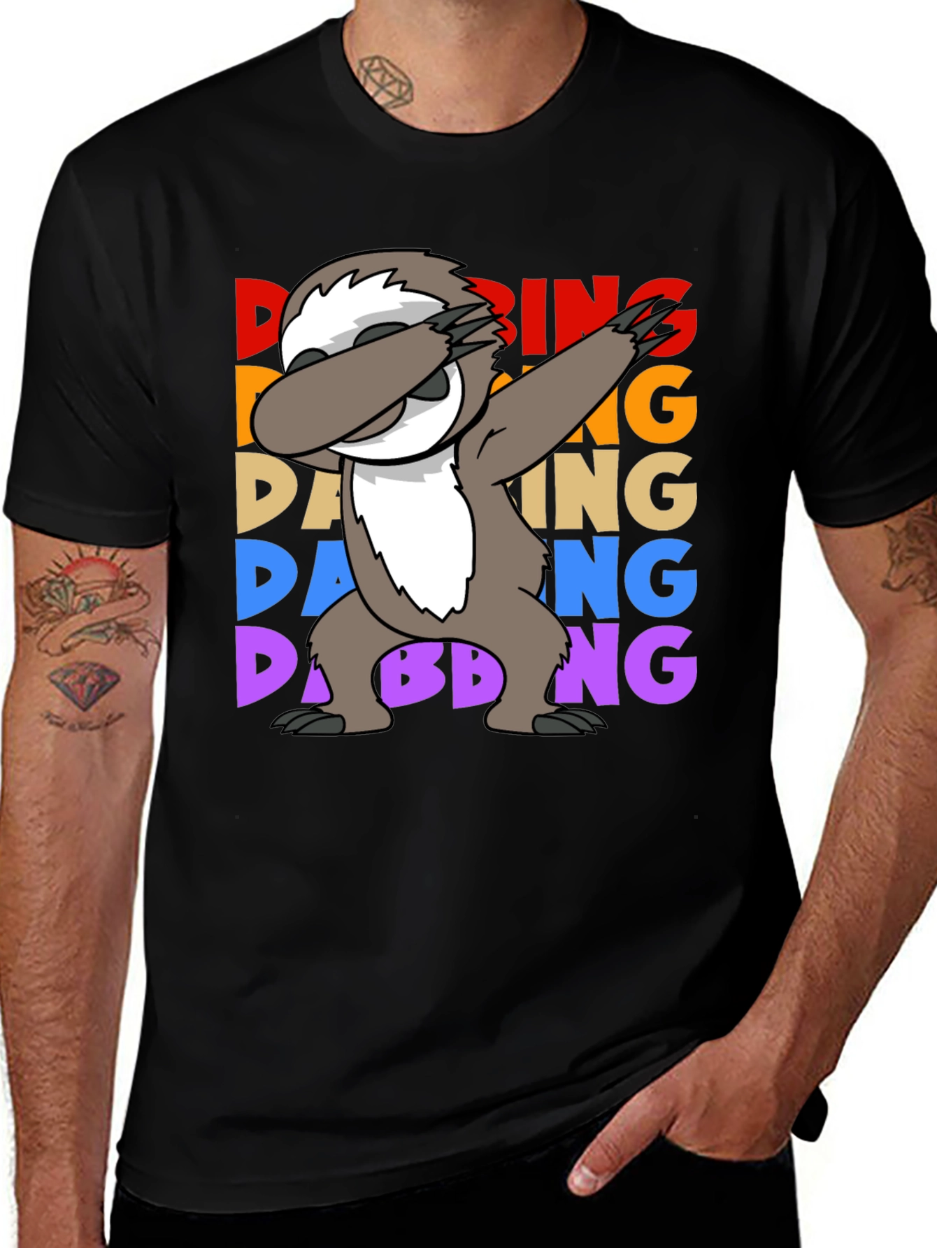 Dabbing Sloth Graphic Tee - Funny Sloth Lover Shirt