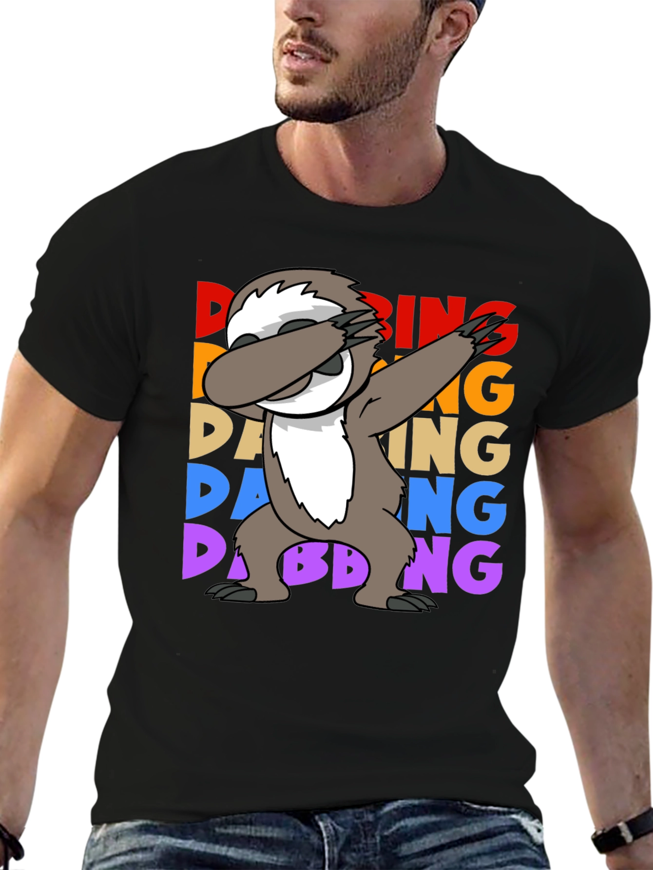 Dabbing Sloth Graphic Tee - Funny Sloth Lover Shirt