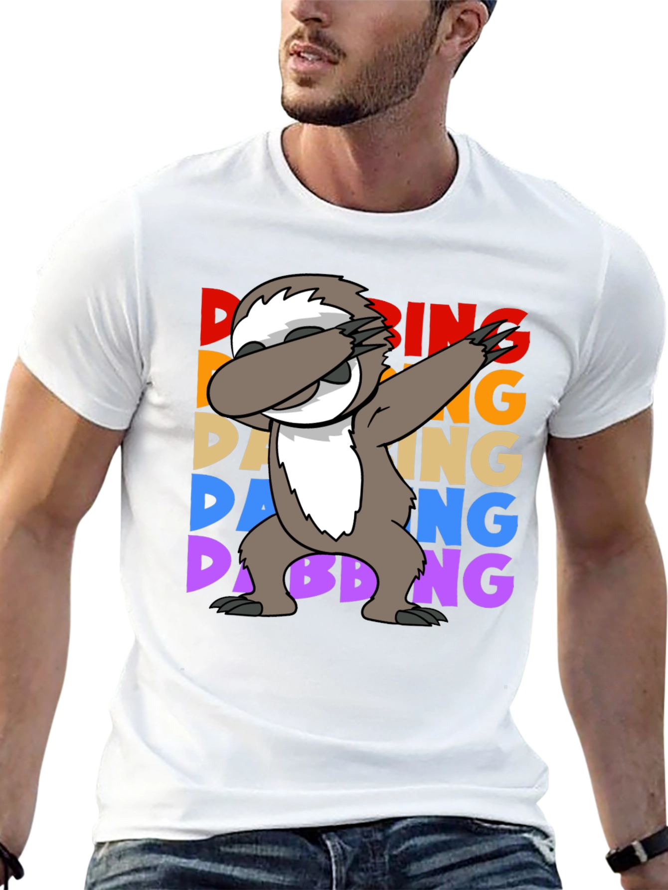 Dabbing Sloth Graphic Tee - Funny Sloth Lover Shirt
