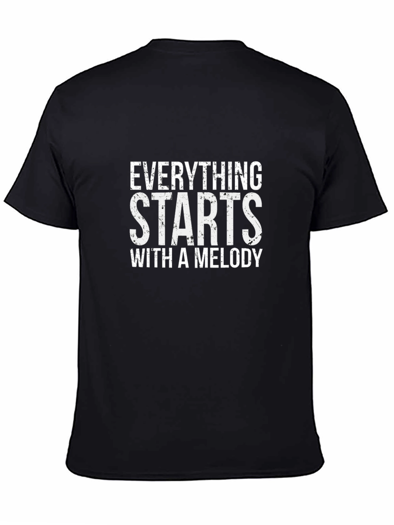 Everything Starts With A Melody Black Graphic Tee