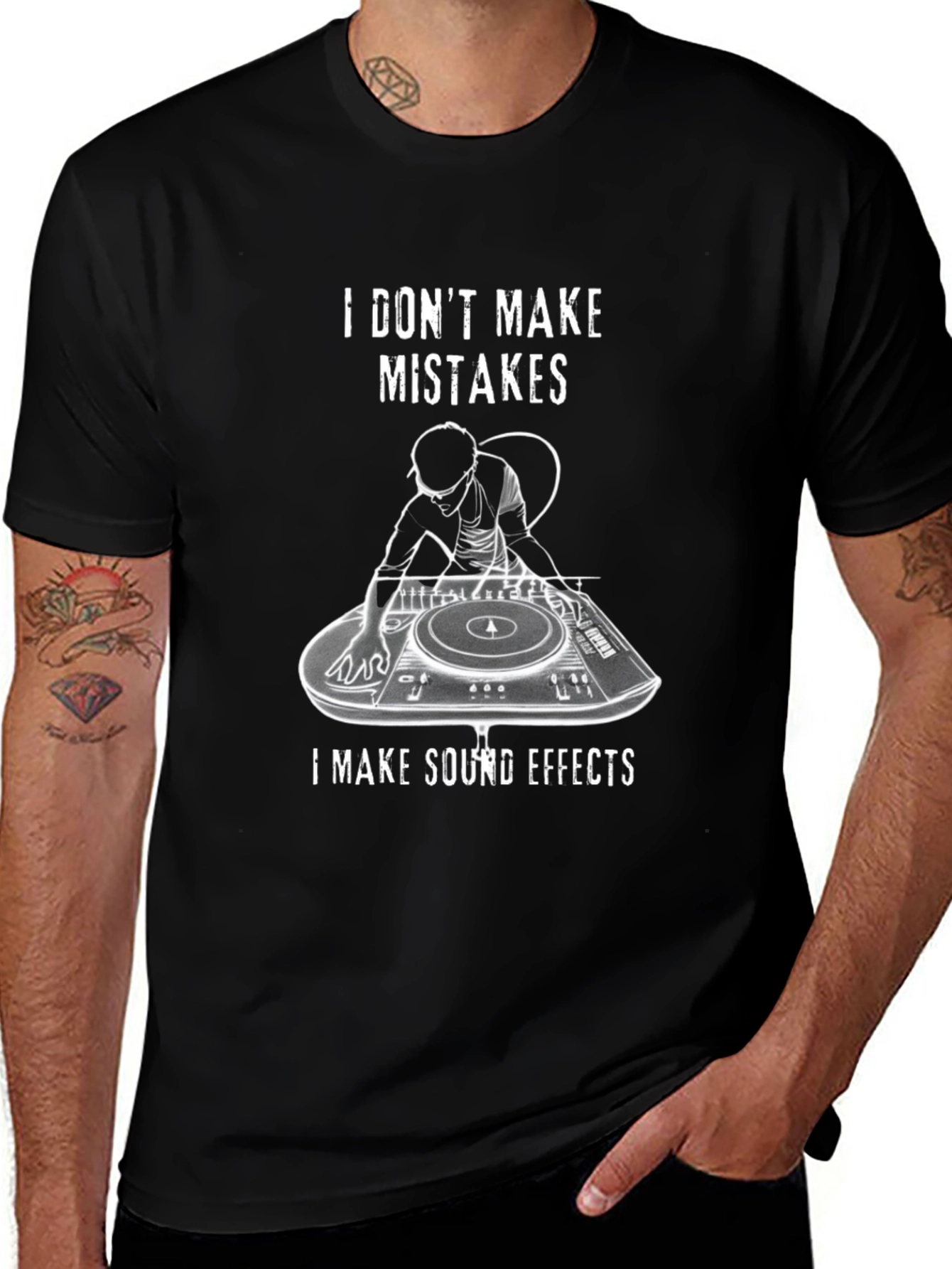 DJ Sound Effects Graphic Tee - Black