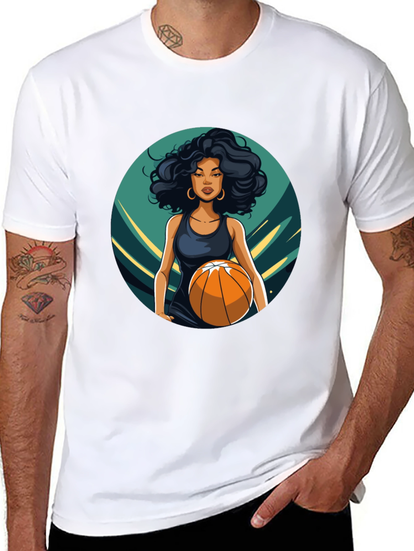 Basketball Woman Graphic Tee - Stylish & Unique!
