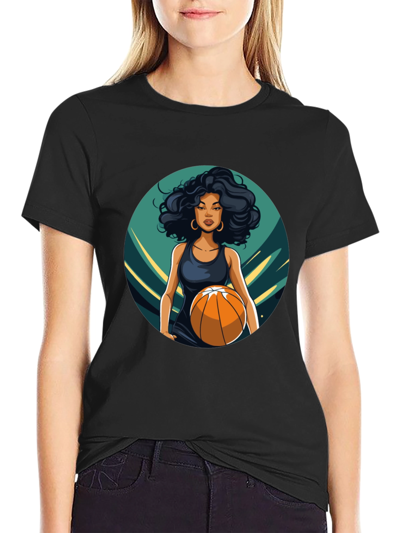 Basketball Woman Graphic Tee - Stylish & Unique!