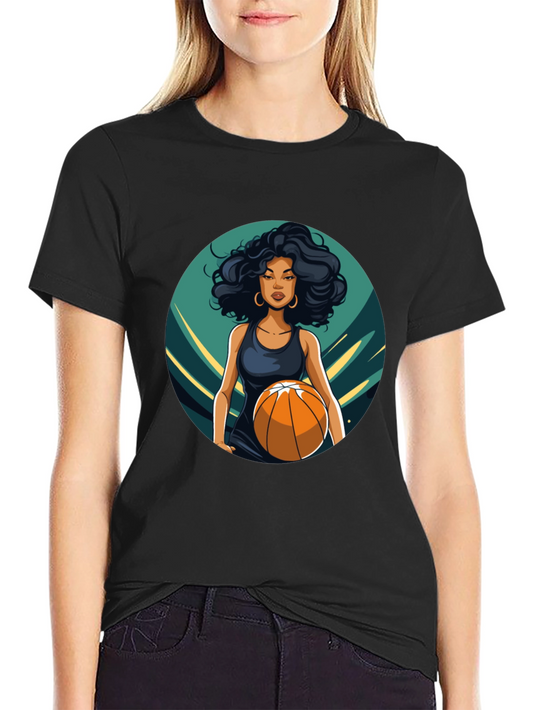 Basketball Woman Graphic Tee - Stylish & Unique!
