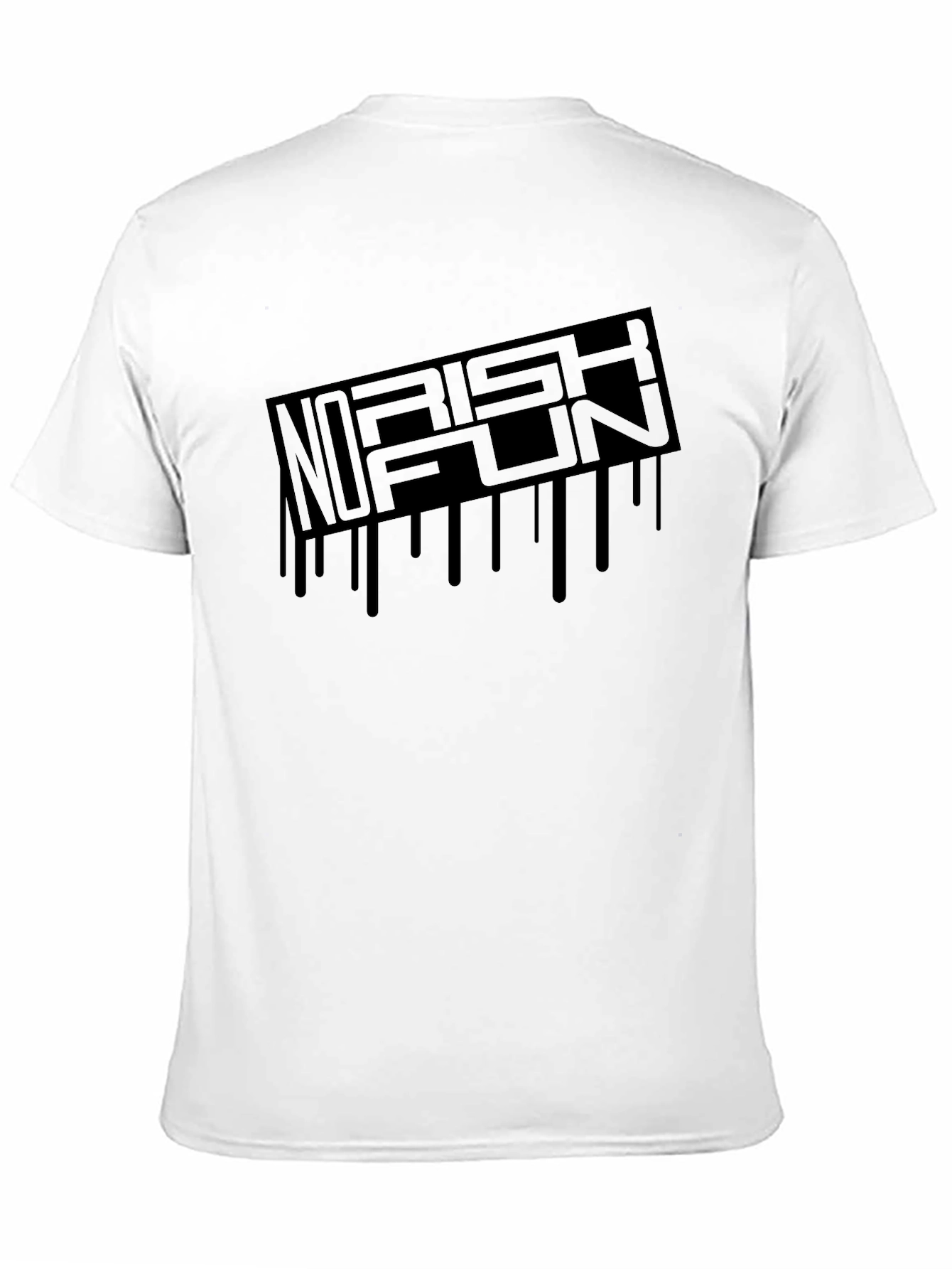 No Risk Fun Black Graphic Tee