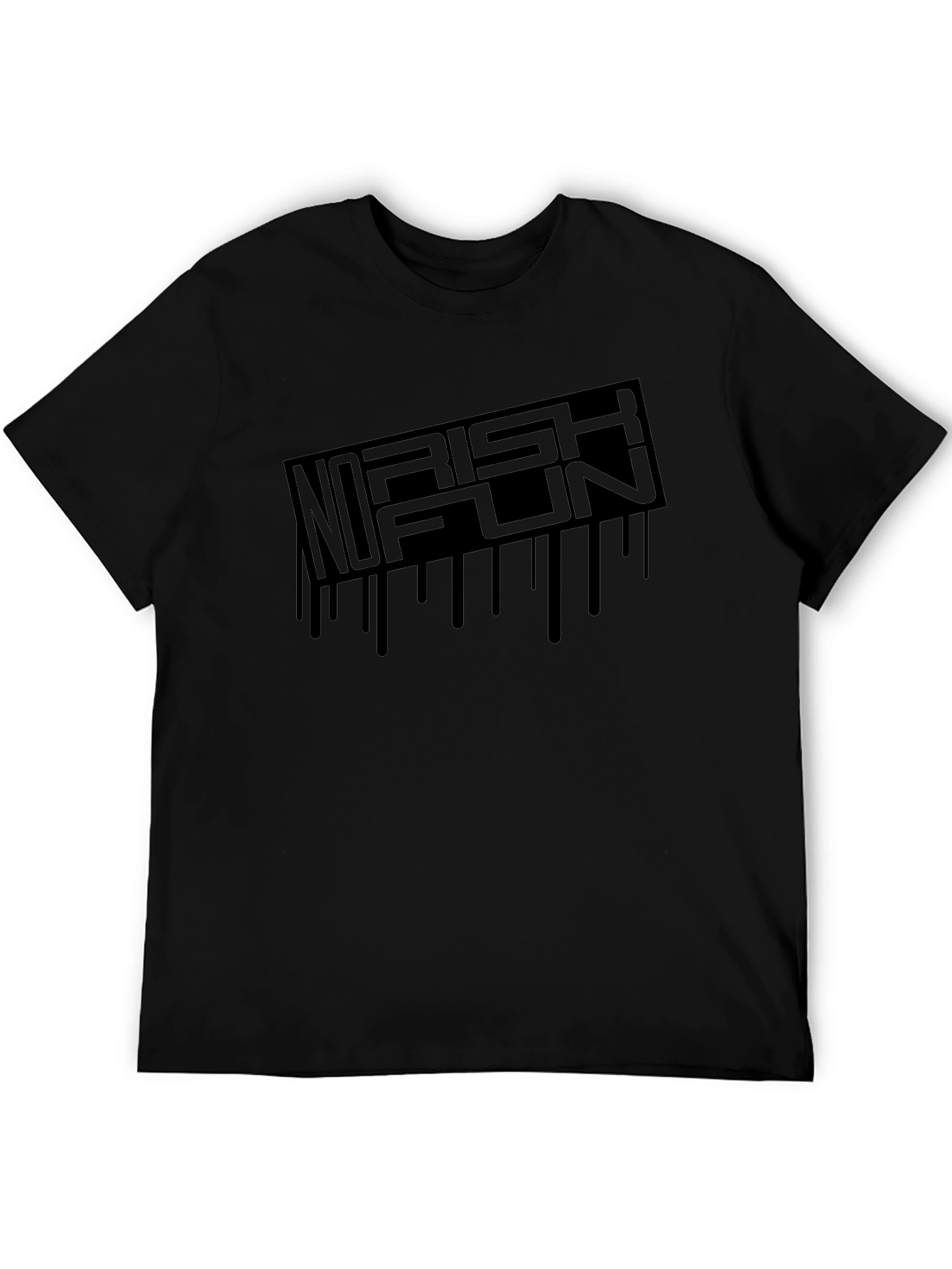 No Risk Fun Black Graphic Tee