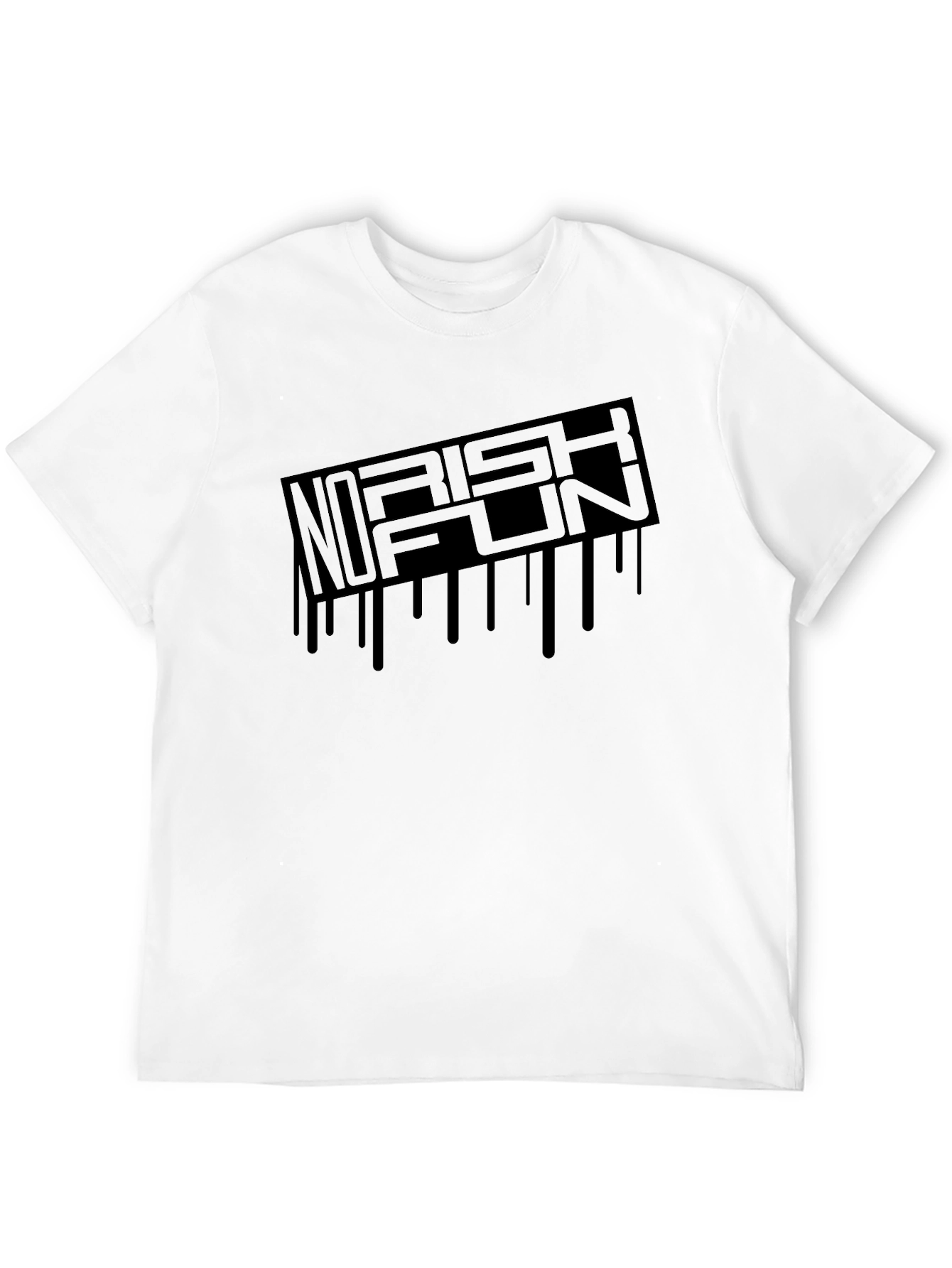 No Risk Fun Black Graphic Tee
