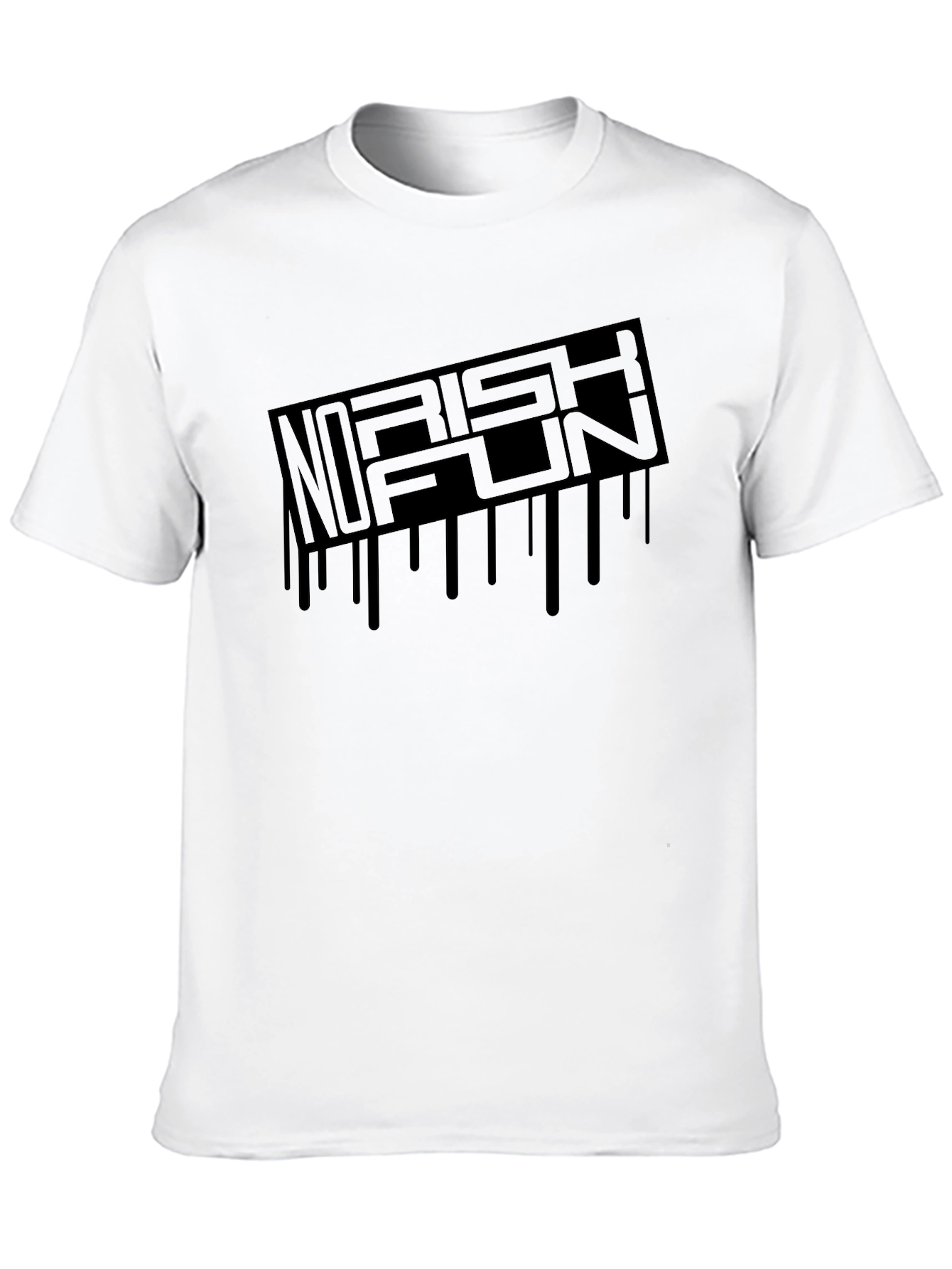 No Risk Fun Black Graphic Tee
