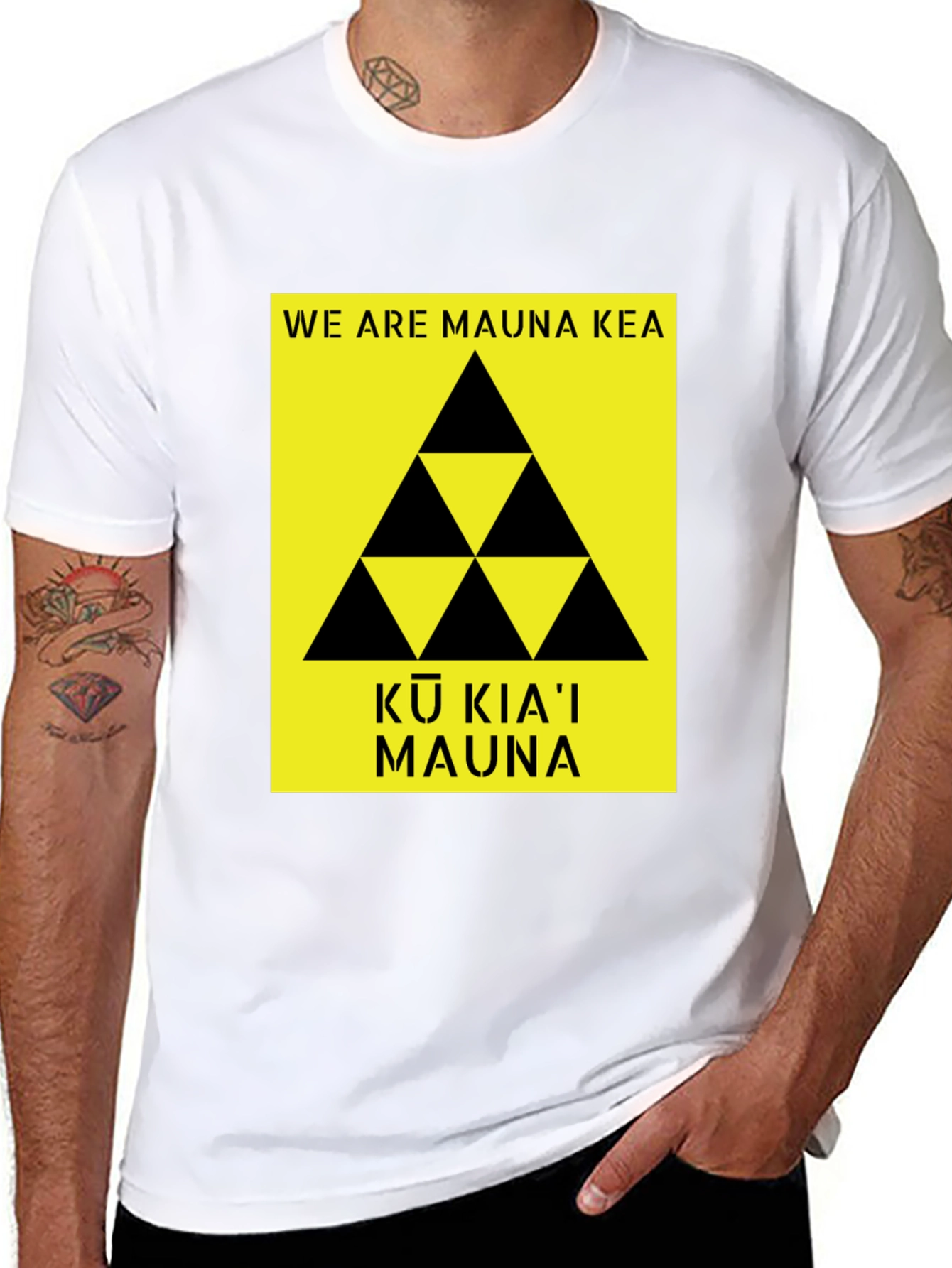 Mauna Kea T-Shirt Black Protest Design
