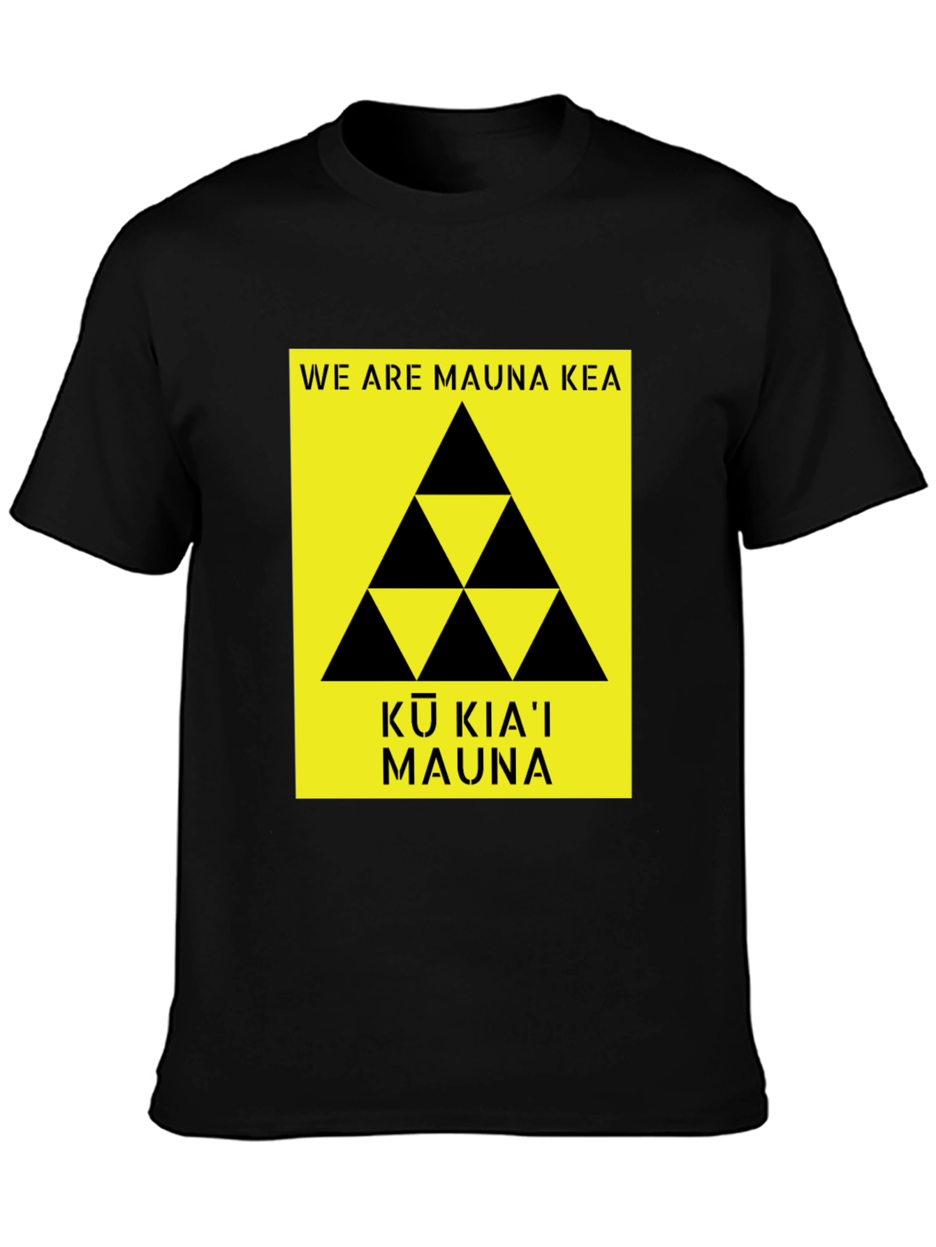 Mauna Kea T-Shirt Black Protest Design