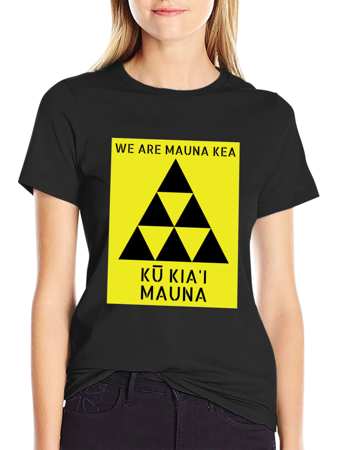 Mauna Kea T-Shirt Black Protest Design