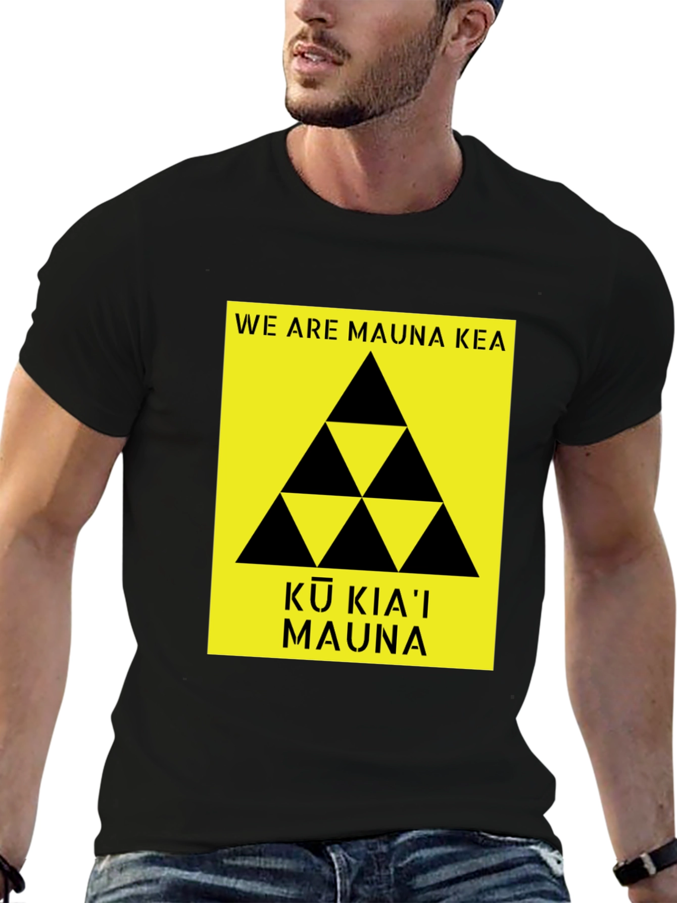 Mauna Kea T-Shirt Black Protest Design