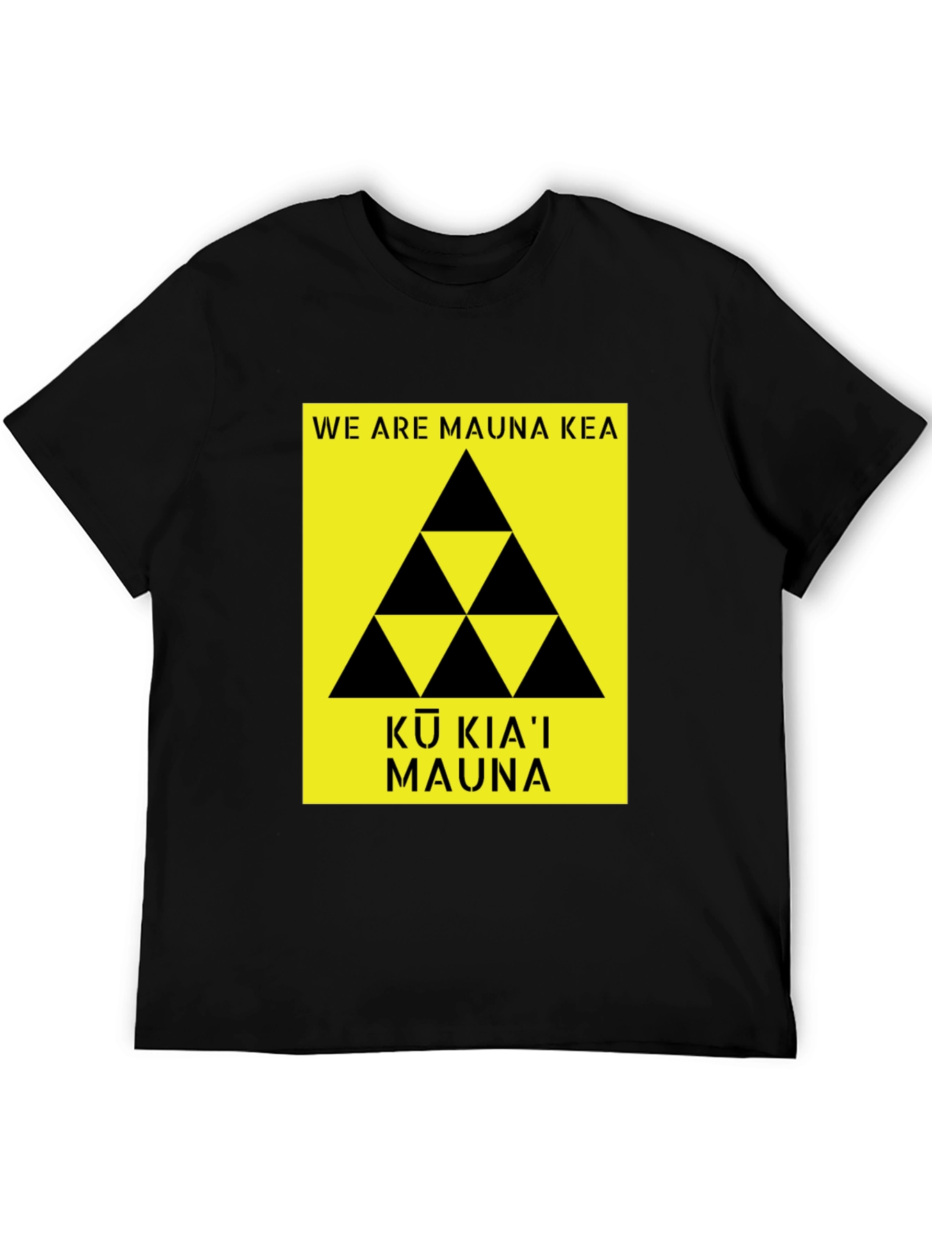 Mauna Kea T-Shirt Black Protest Design