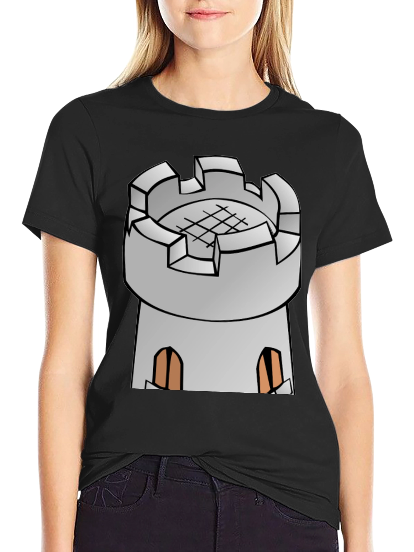 Castle Tower Graphic Tee - Classic Medieval Design