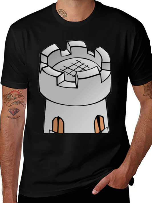 Castle Tower Graphic Tee - Classic Medieval Design