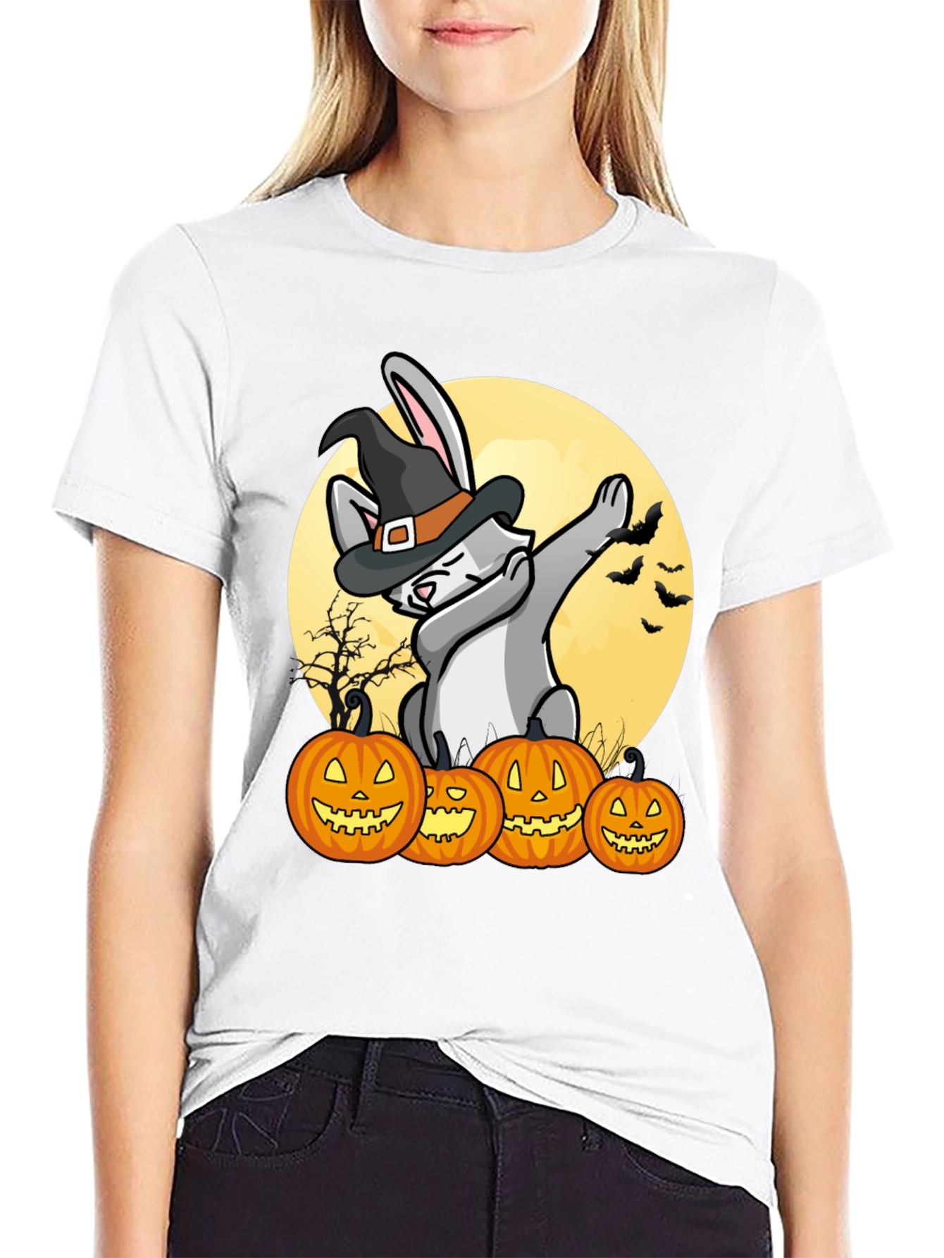 Halloween Bunny Dabbing T-Shirt