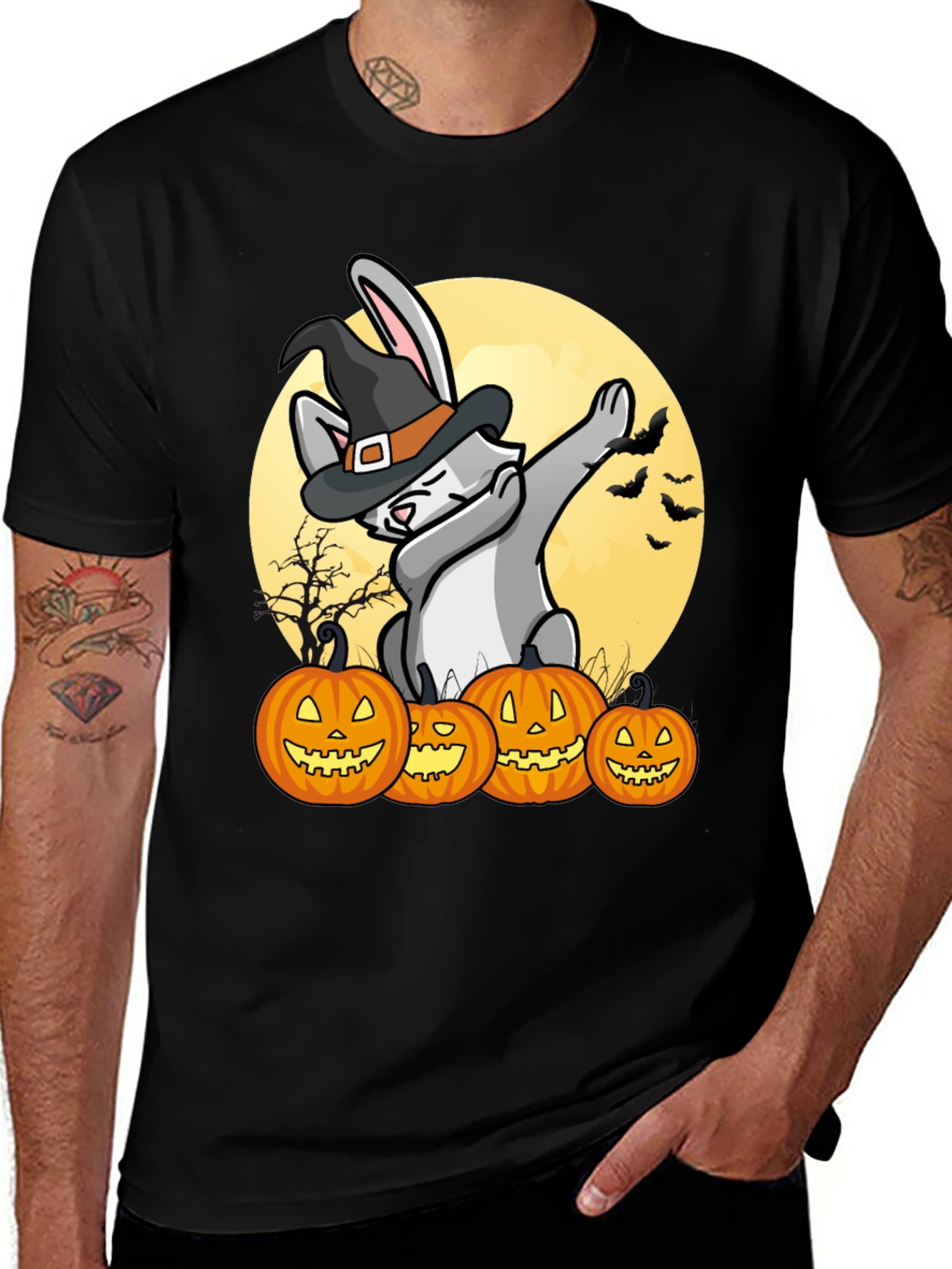 Halloween Bunny Dabbing T-Shirt