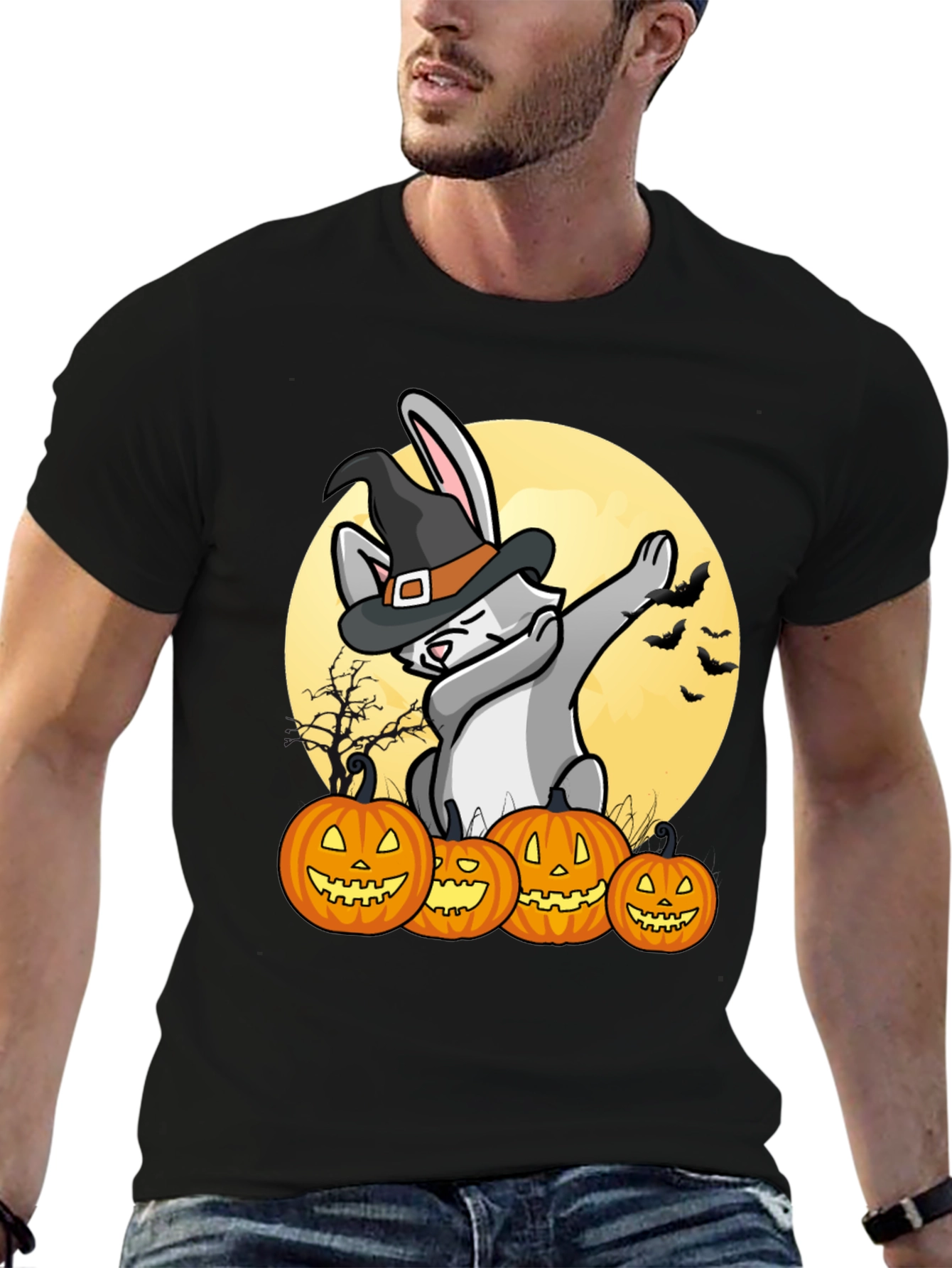 Halloween Bunny Dabbing T-Shirt