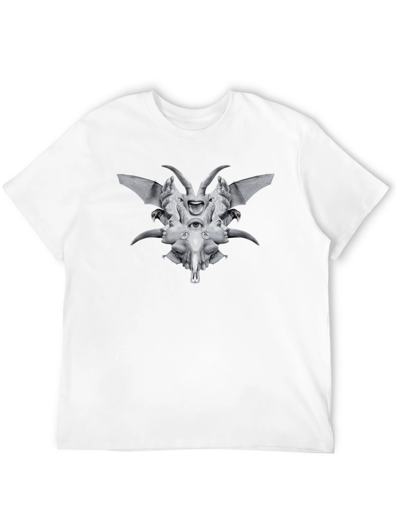 Creepy Occult Graphic Tee - Black