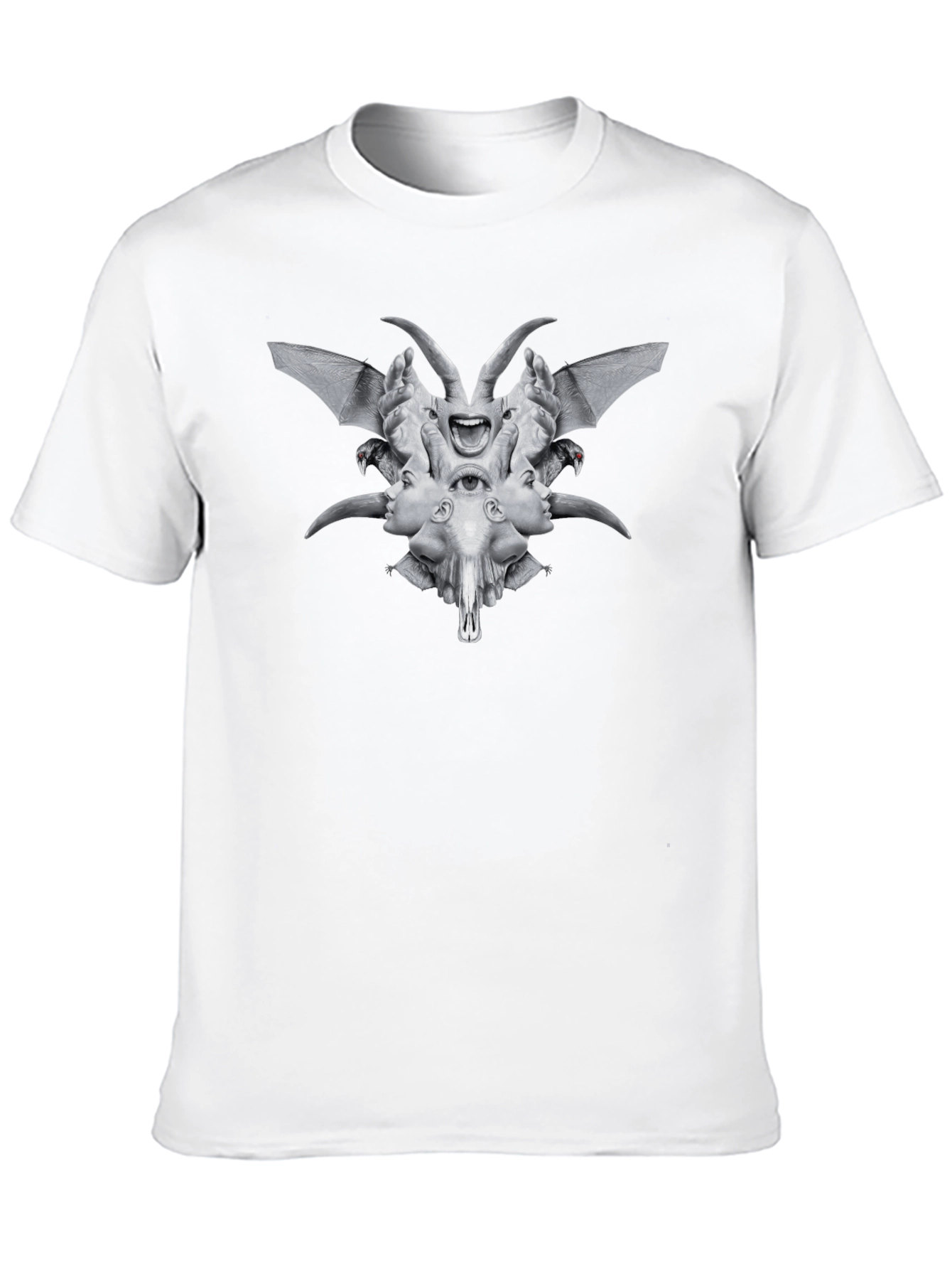 Creepy Occult Graphic Tee - Black